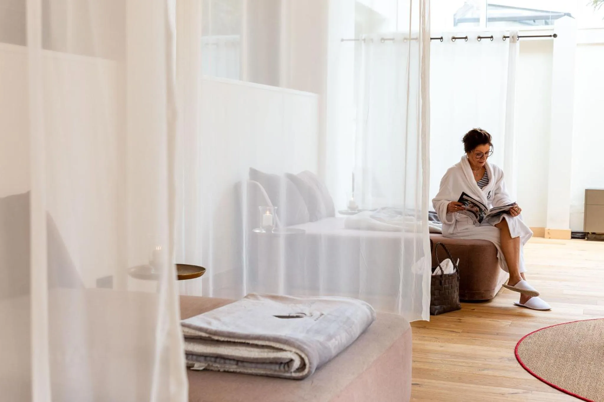 Spa and wellness centre/facilities, Bed in Das Parkhotel