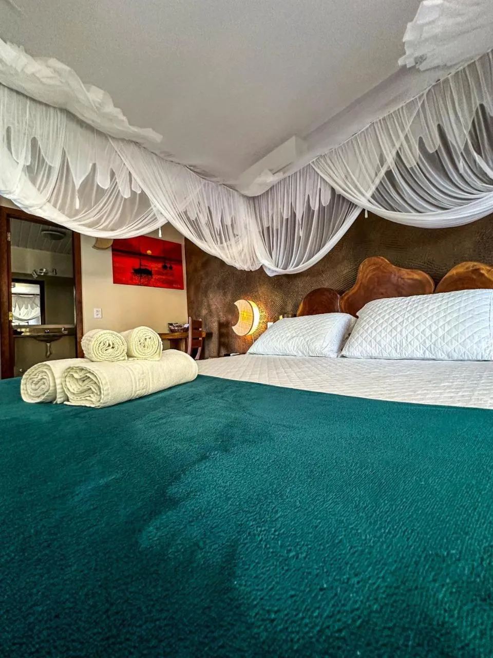 Bed in Pousada Santo Mar
