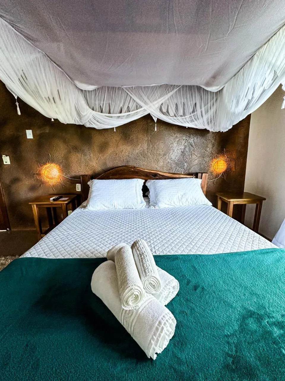 Bed in Pousada Santo Mar
