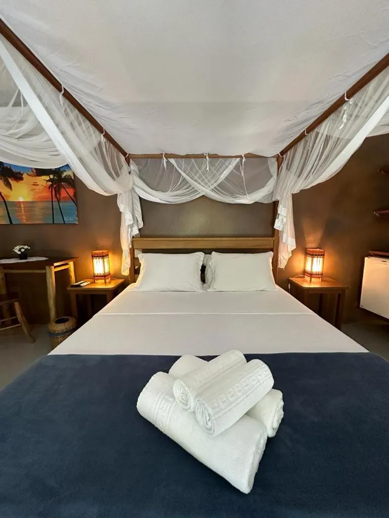 Bed in Pousada Santo Mar