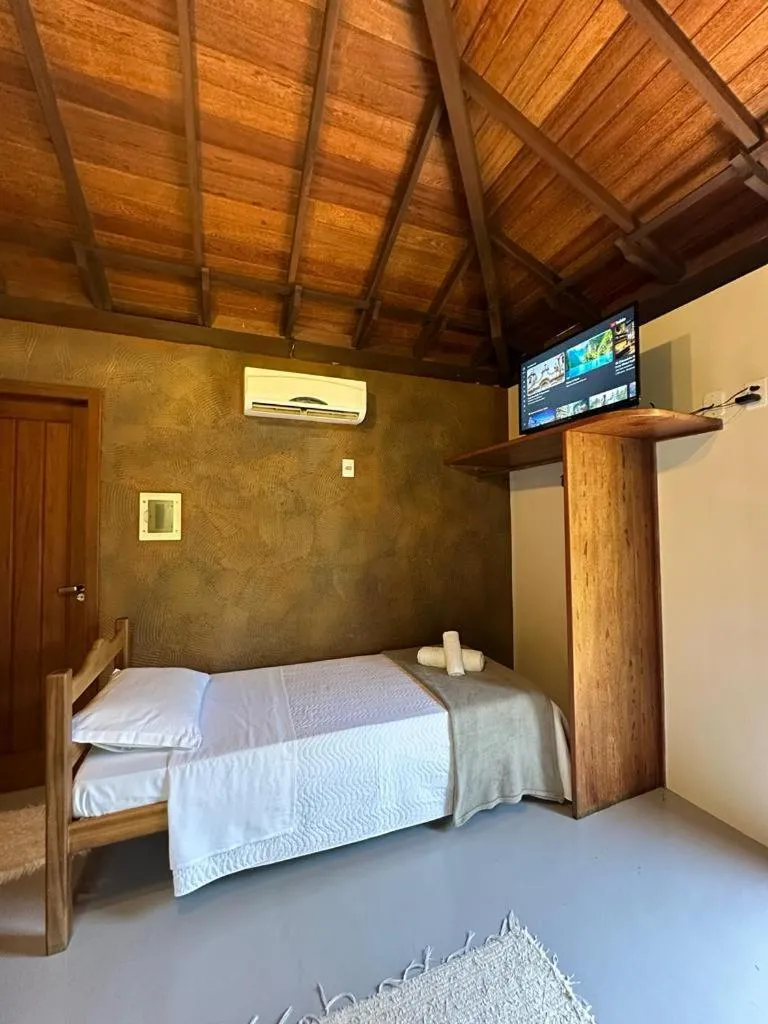 Bed in Pousada Santo Mar