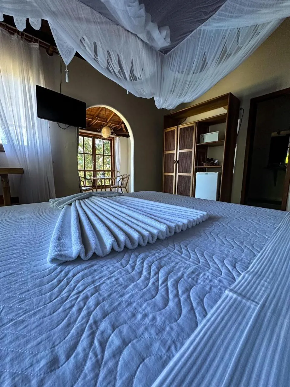 Bed in Pousada Santo Mar