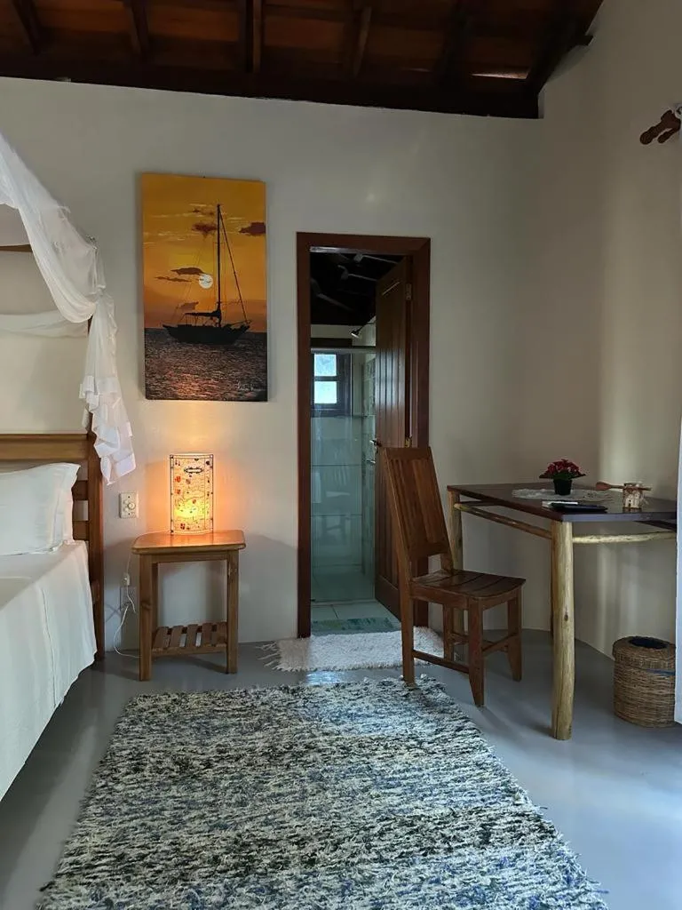 Bed in Pousada Santo Mar