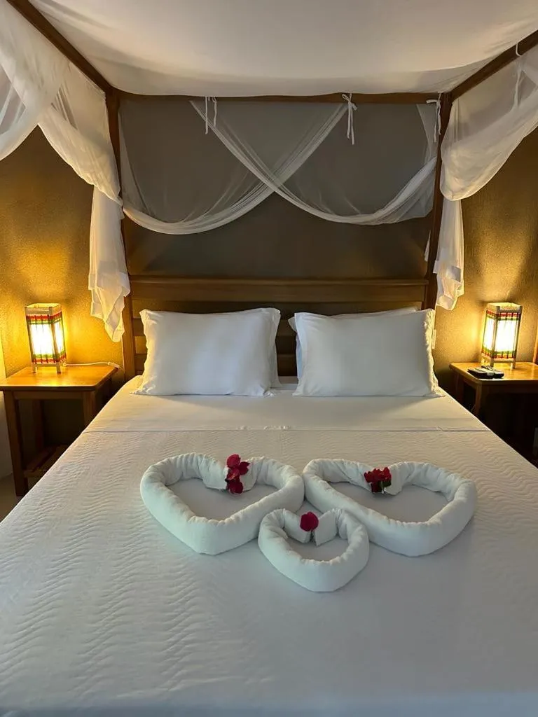 Bed in Pousada Santo Mar