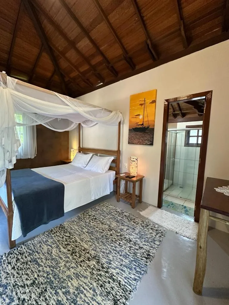 Bed in Pousada Santo Mar