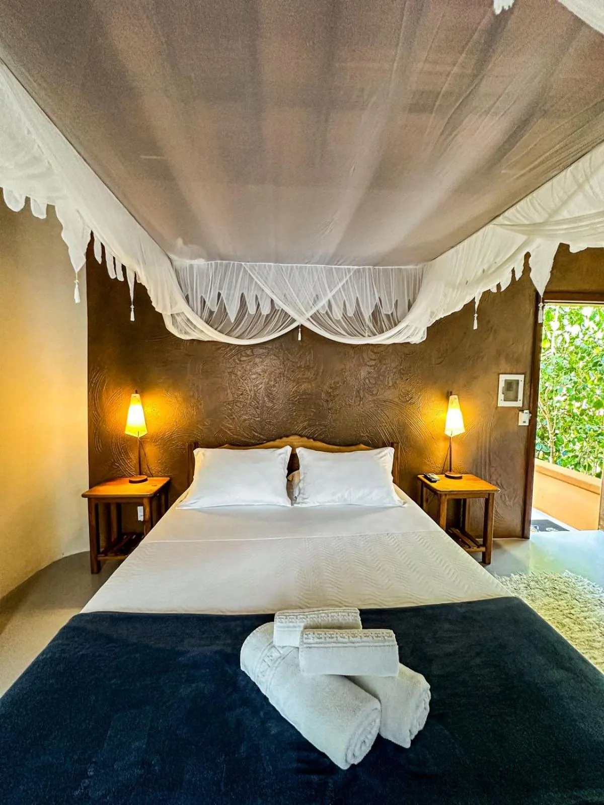 Bed in Pousada Santo Mar