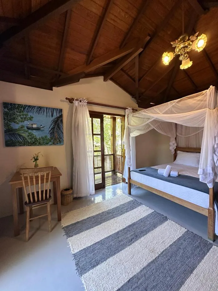 Bed in Pousada Santo Mar