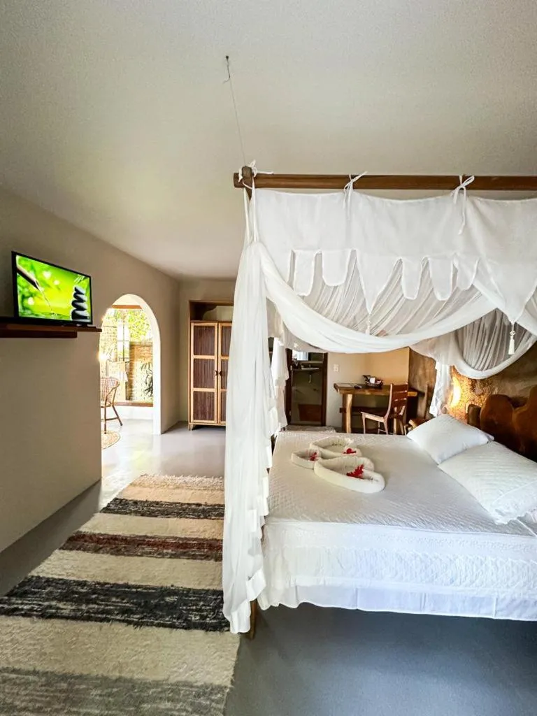 Bed in Pousada Santo Mar