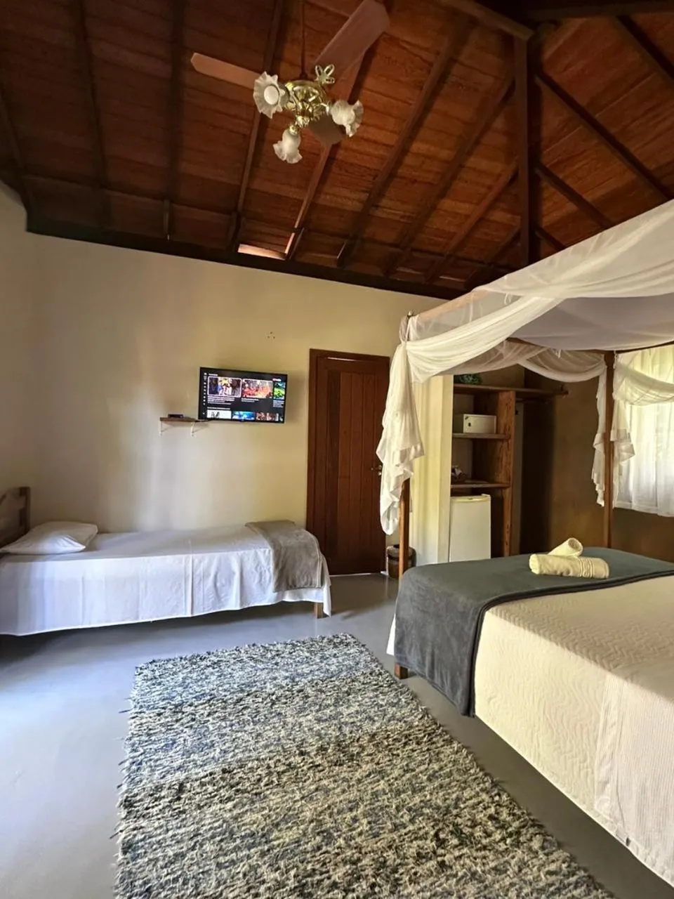 Bed in Pousada Santo Mar