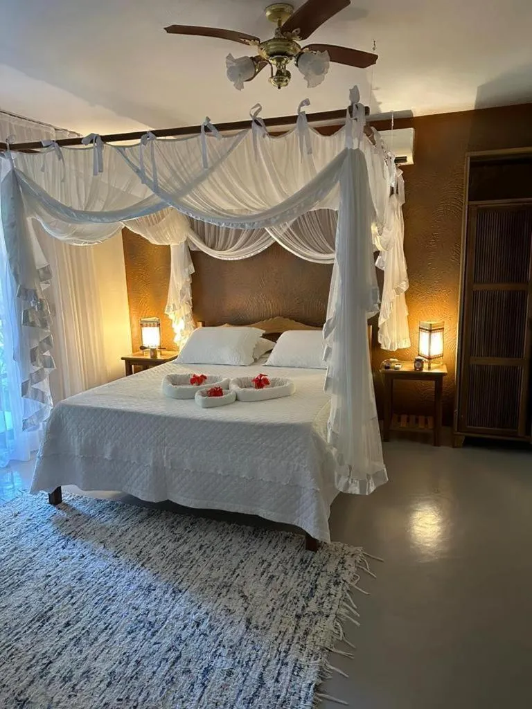 Bed in Pousada Santo Mar