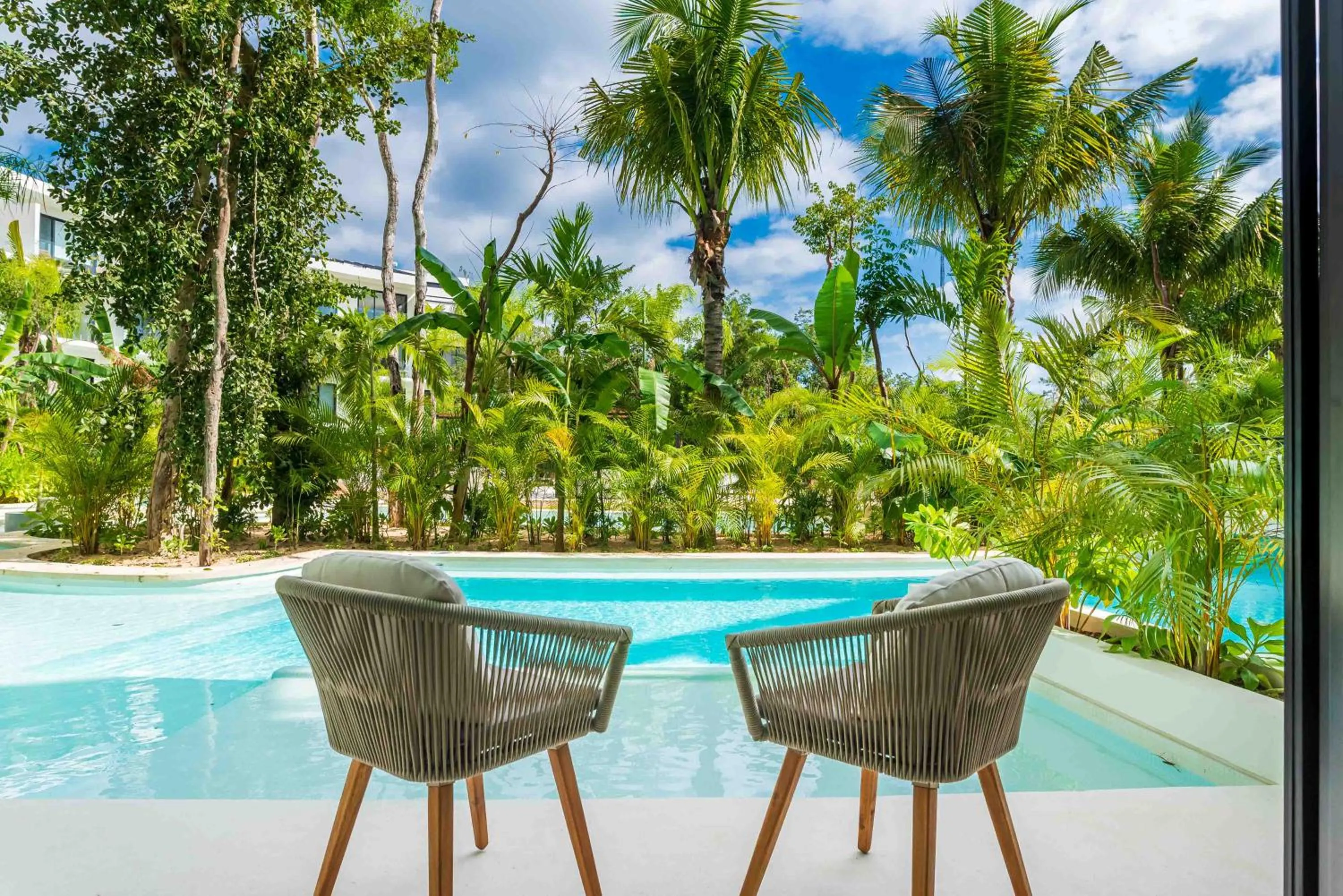 Pool view in Central Park Lagunas by Sandy Powerful