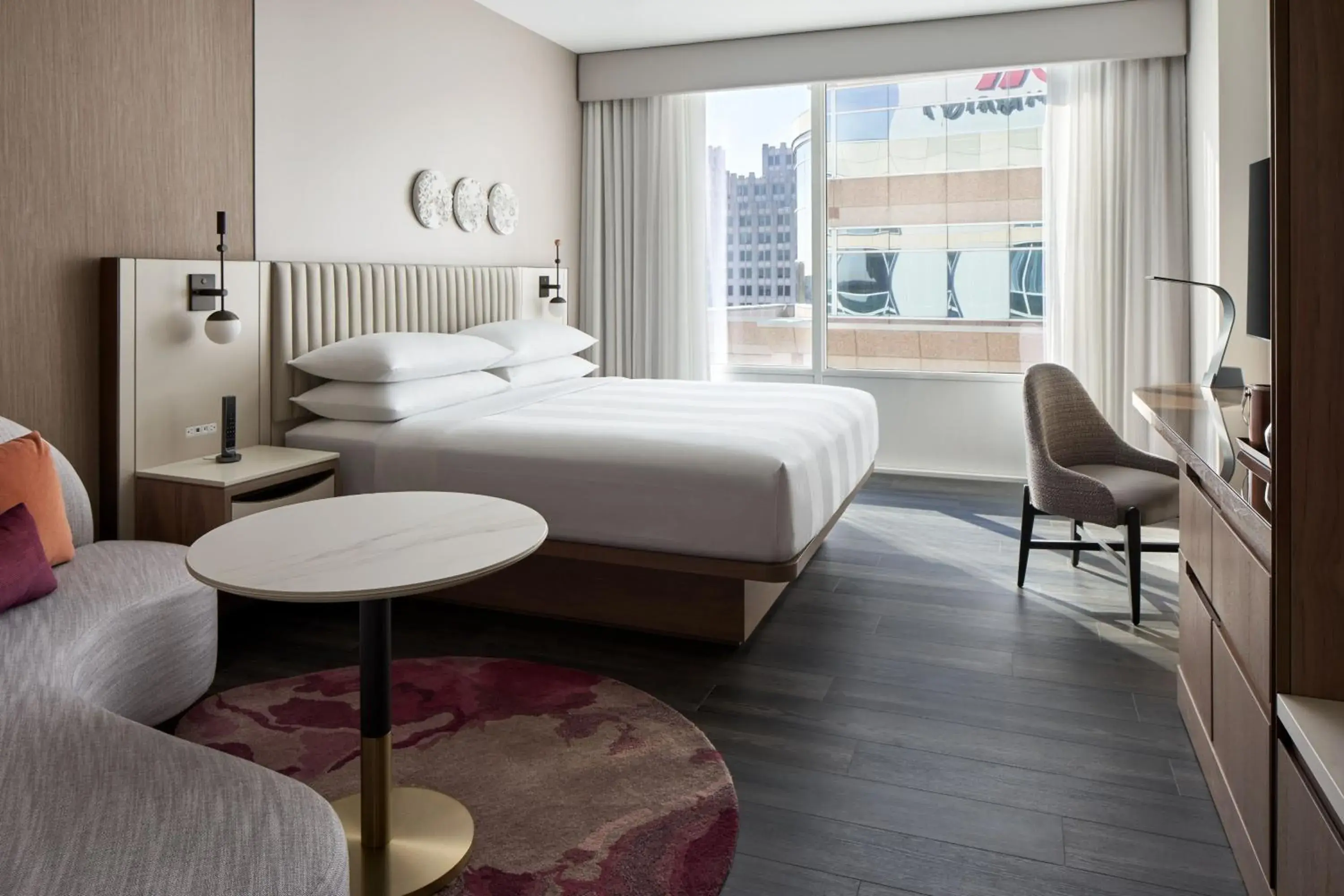 Guest Room, 1 King, City View in Marriott Bethesda Downtown at Marriott HQ Guest Room, 1 King, City View in Marriott Bethesda Downtown at Marriott HQ