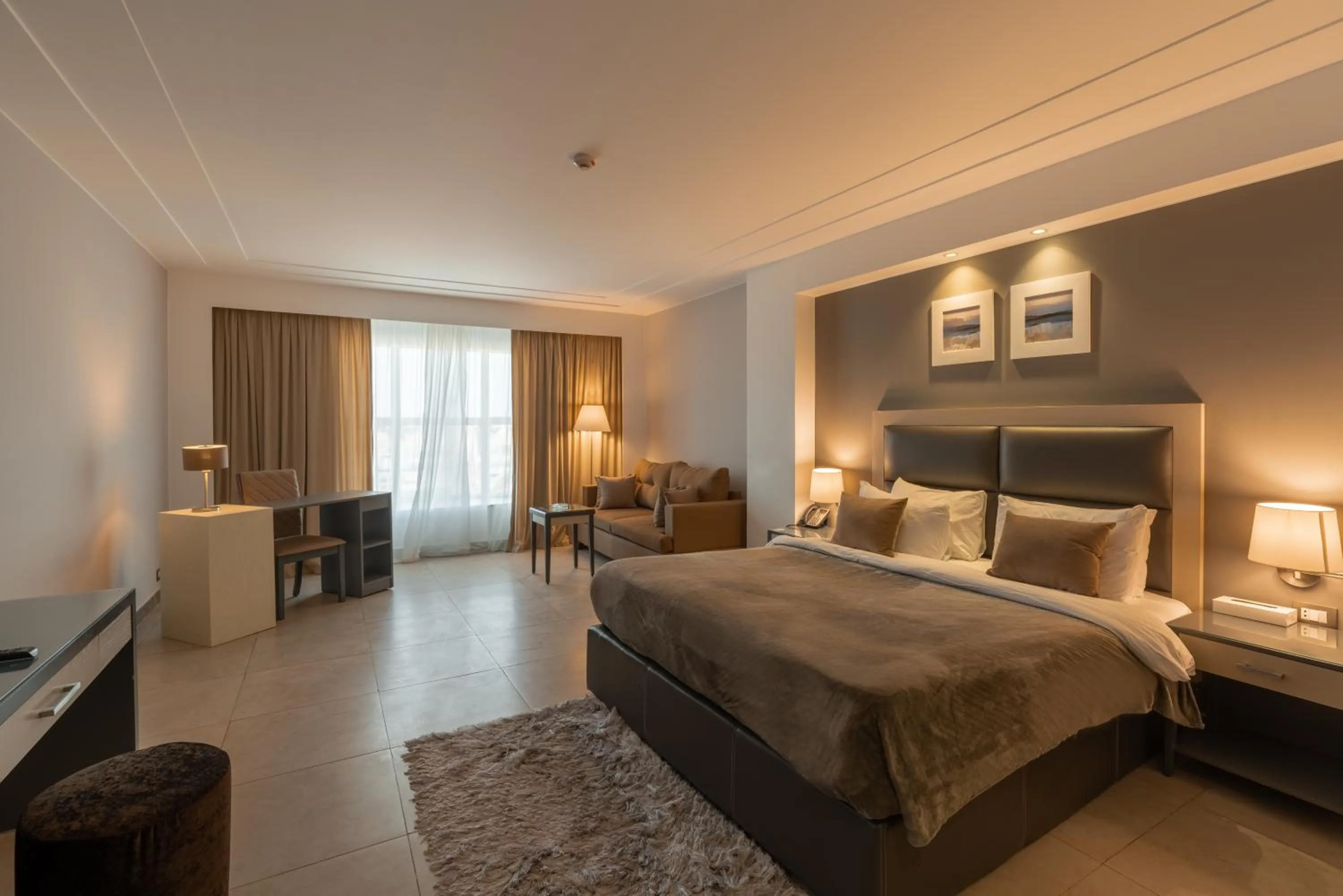 Bed in Rhactus Hotel, New Alamein