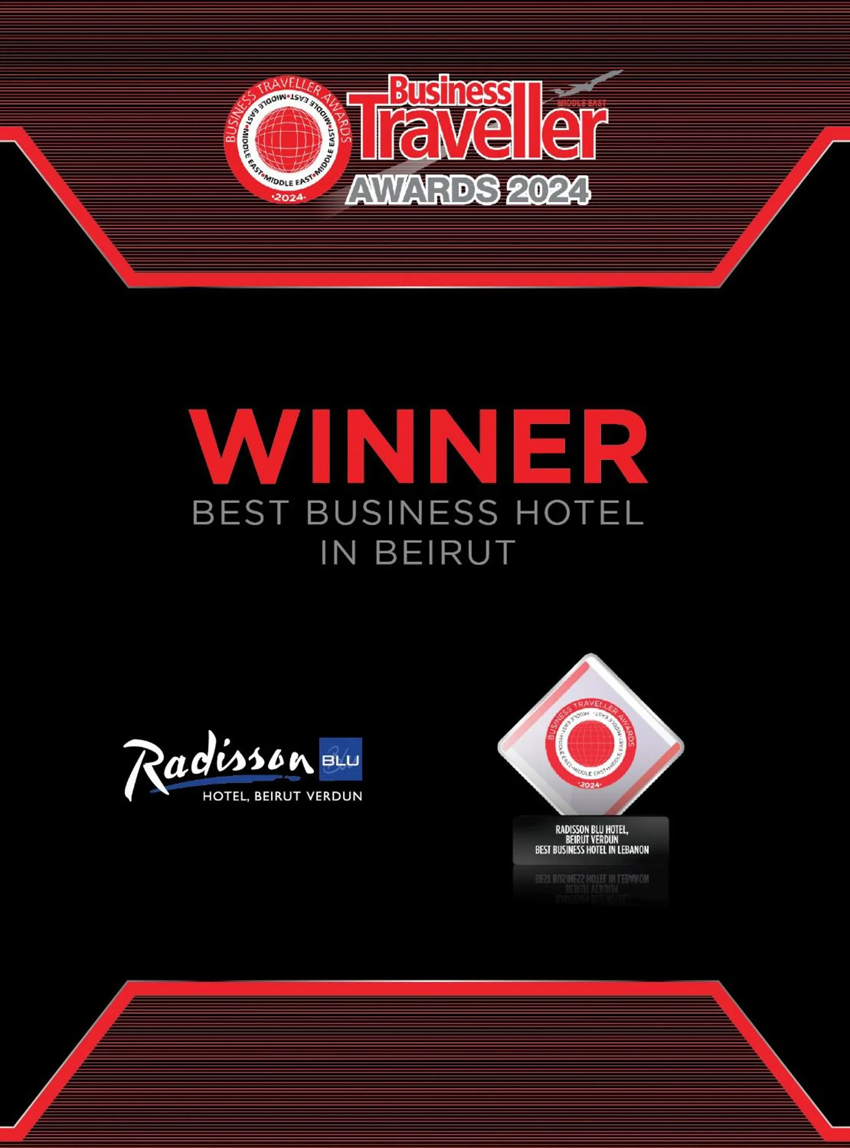 Certificate/Award in Radisson Blu Hotel, Beirut Verdun