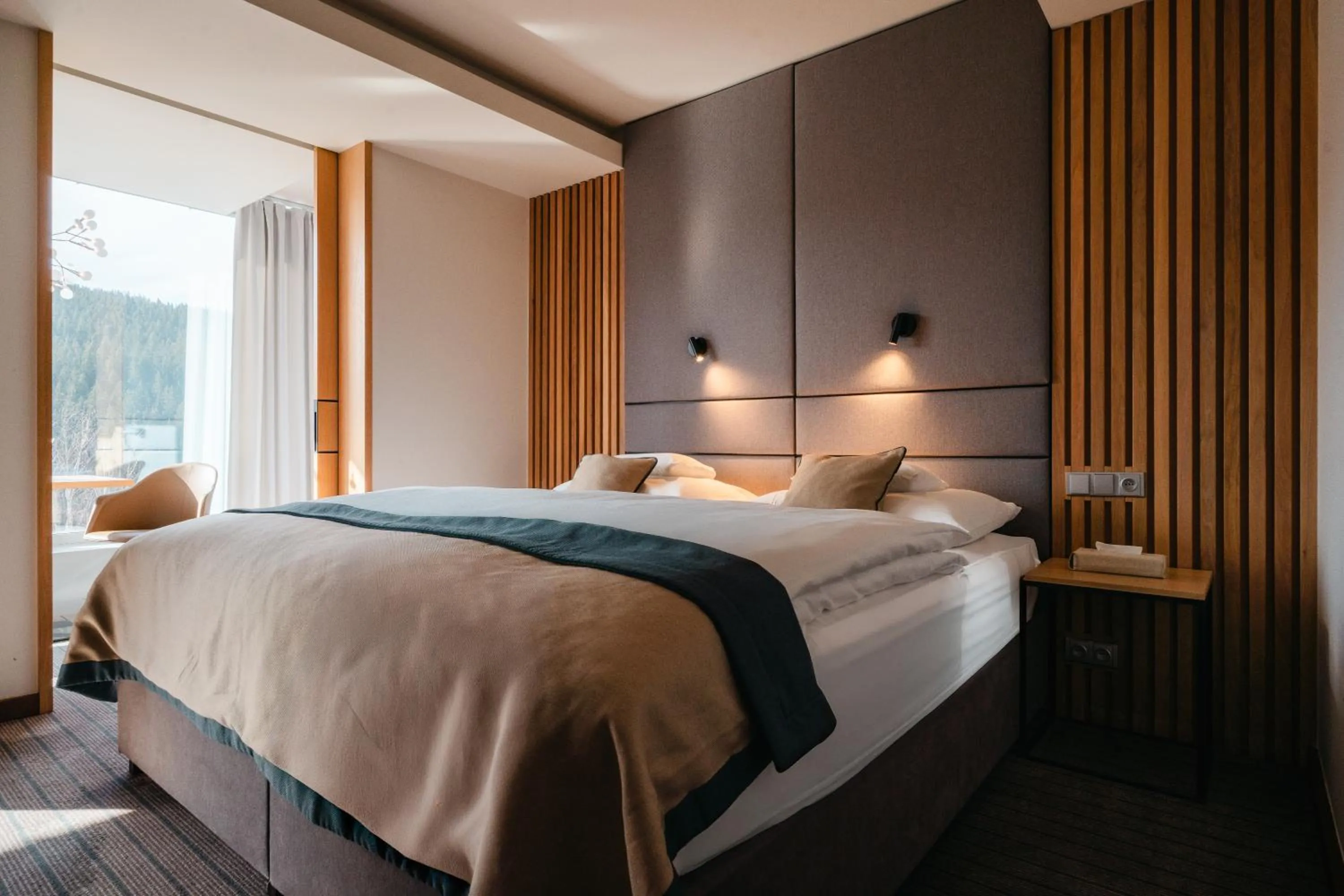 Bed in Spa hotel Lanterna