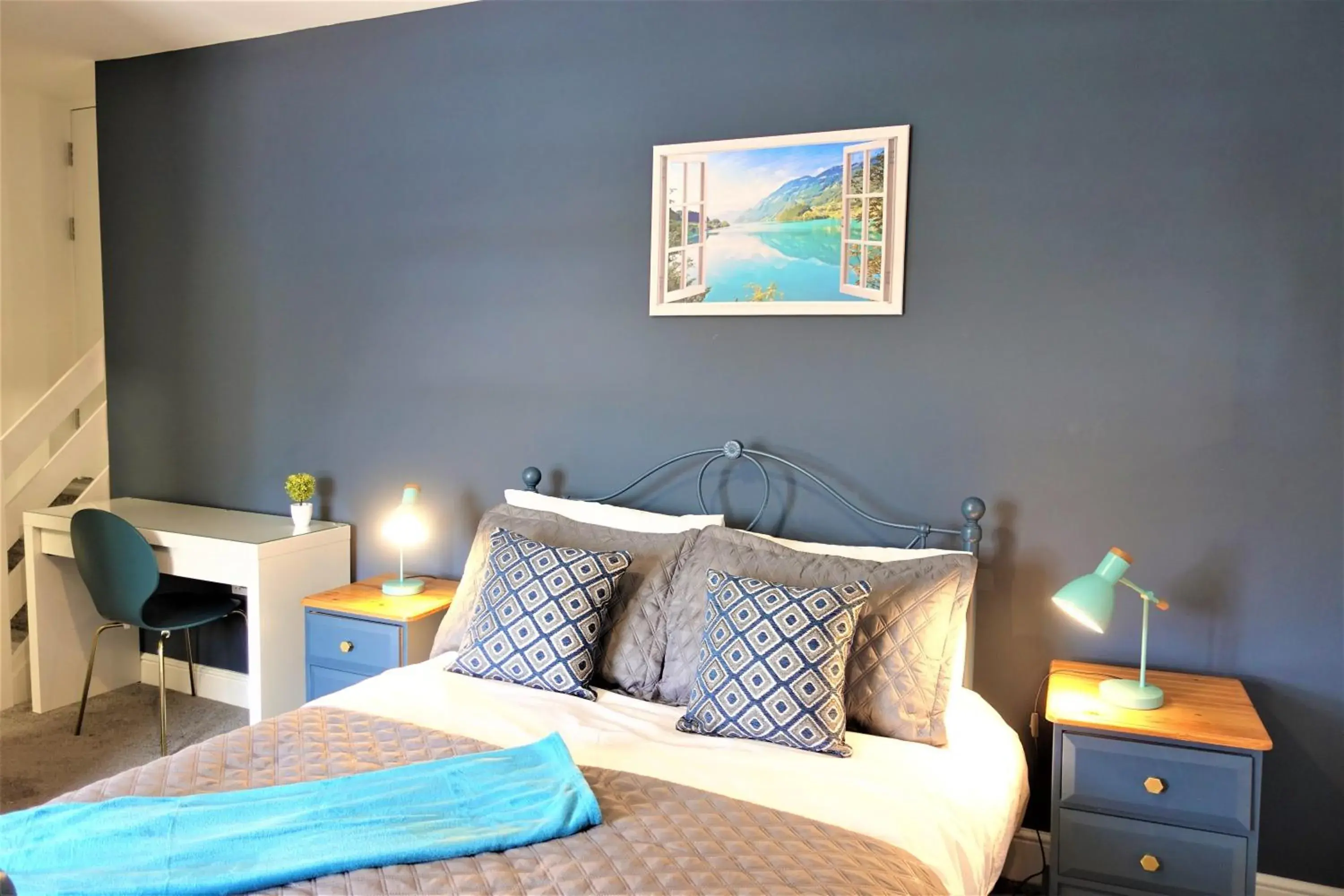 Bedroom, Bed in BrickSage Rooms, King's Lynn South Gate Bedroom, Bed in BrickSage Rooms, King's Lynn South Gate