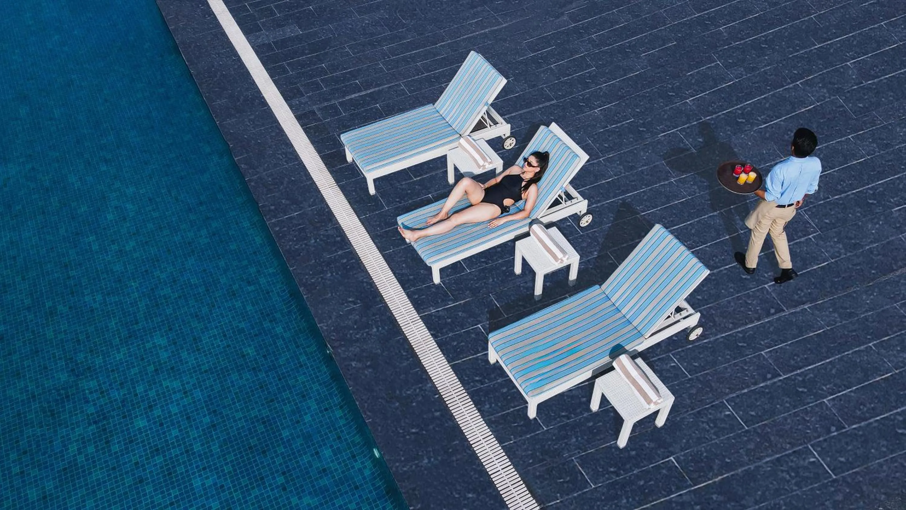 Pool view in Radisson Blu Resort Visakhapatnam