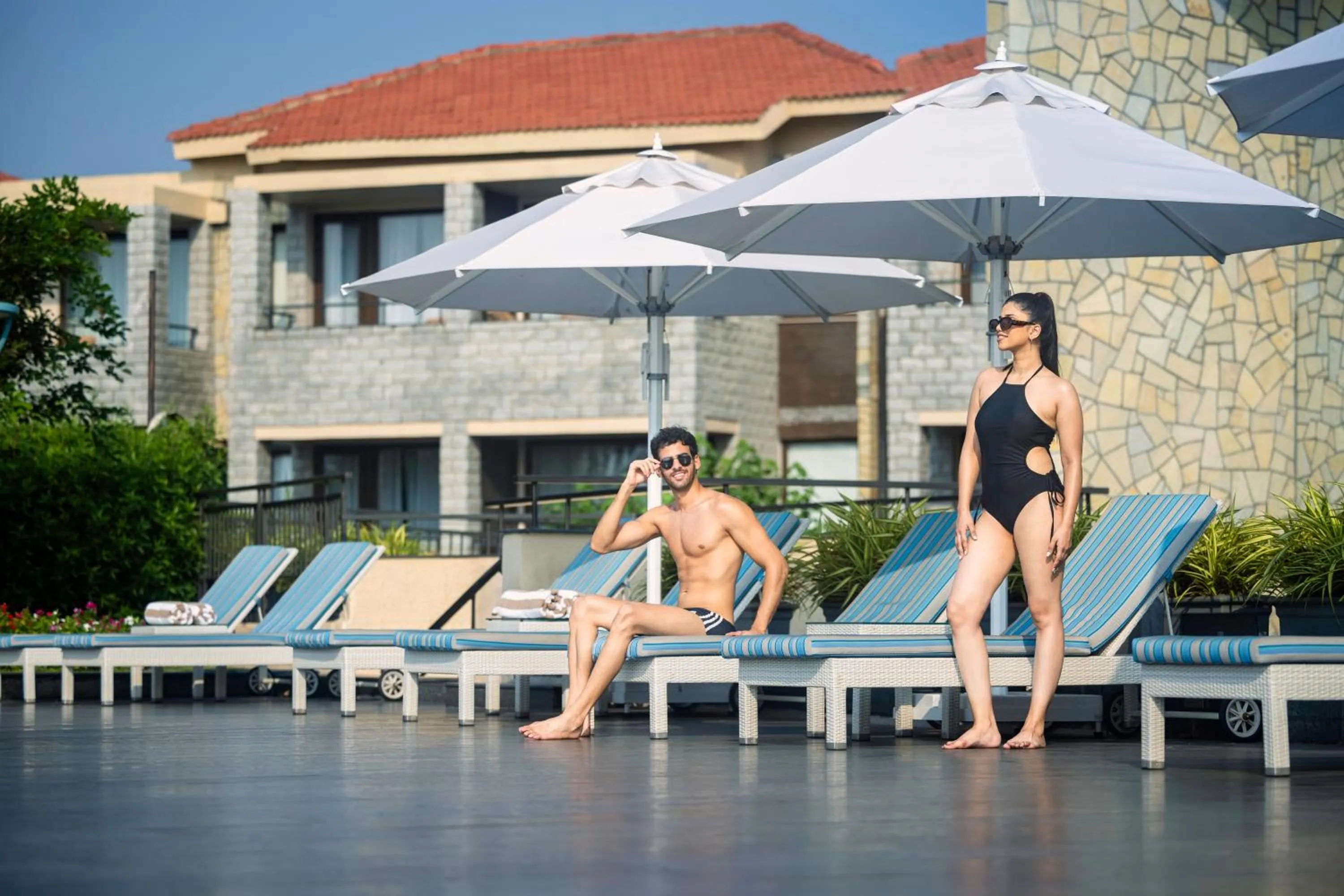 Pool view in Radisson Blu Resort Visakhapatnam