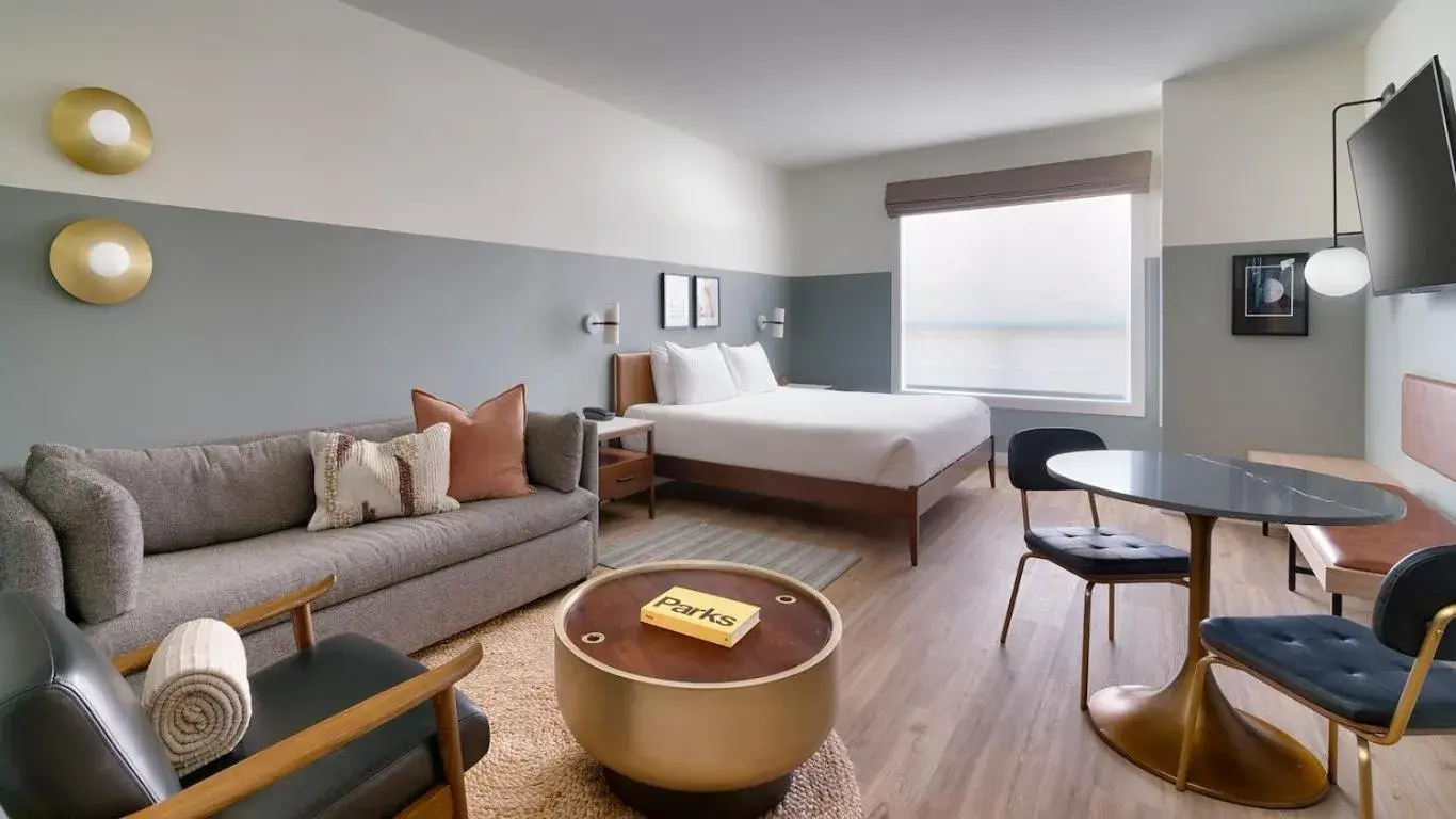 Bed in Gravity Haus Moab Bed in Gravity Haus Moab