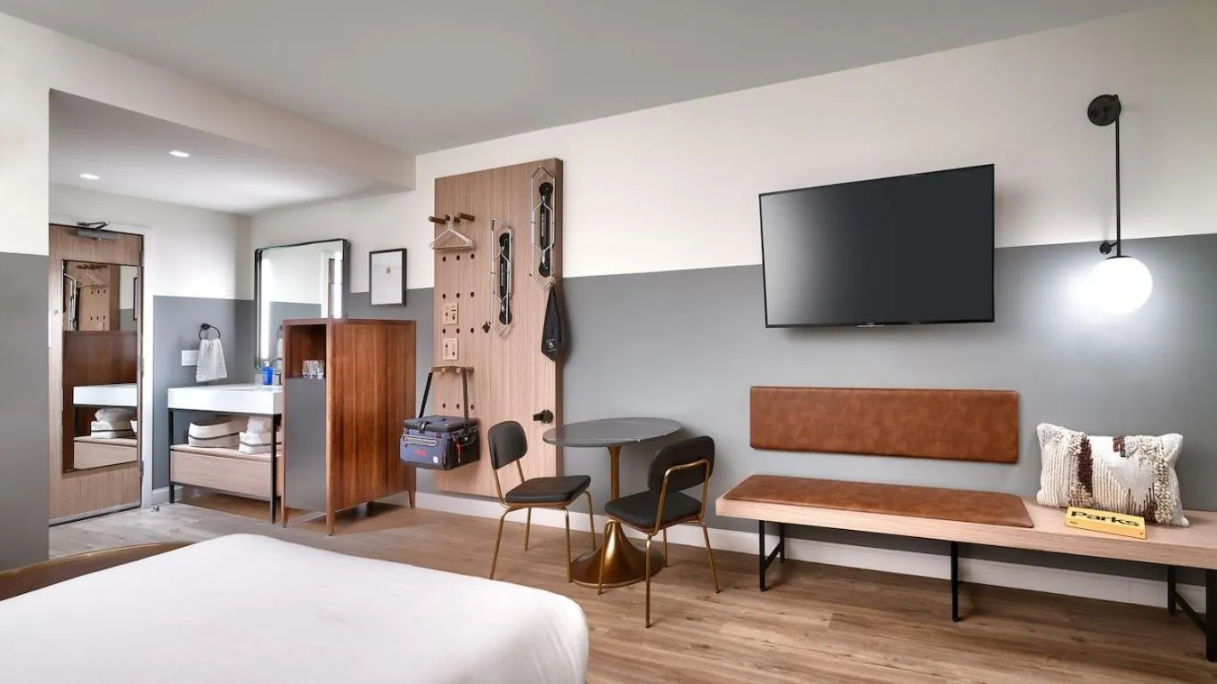 Bed in Gravity Haus Moab