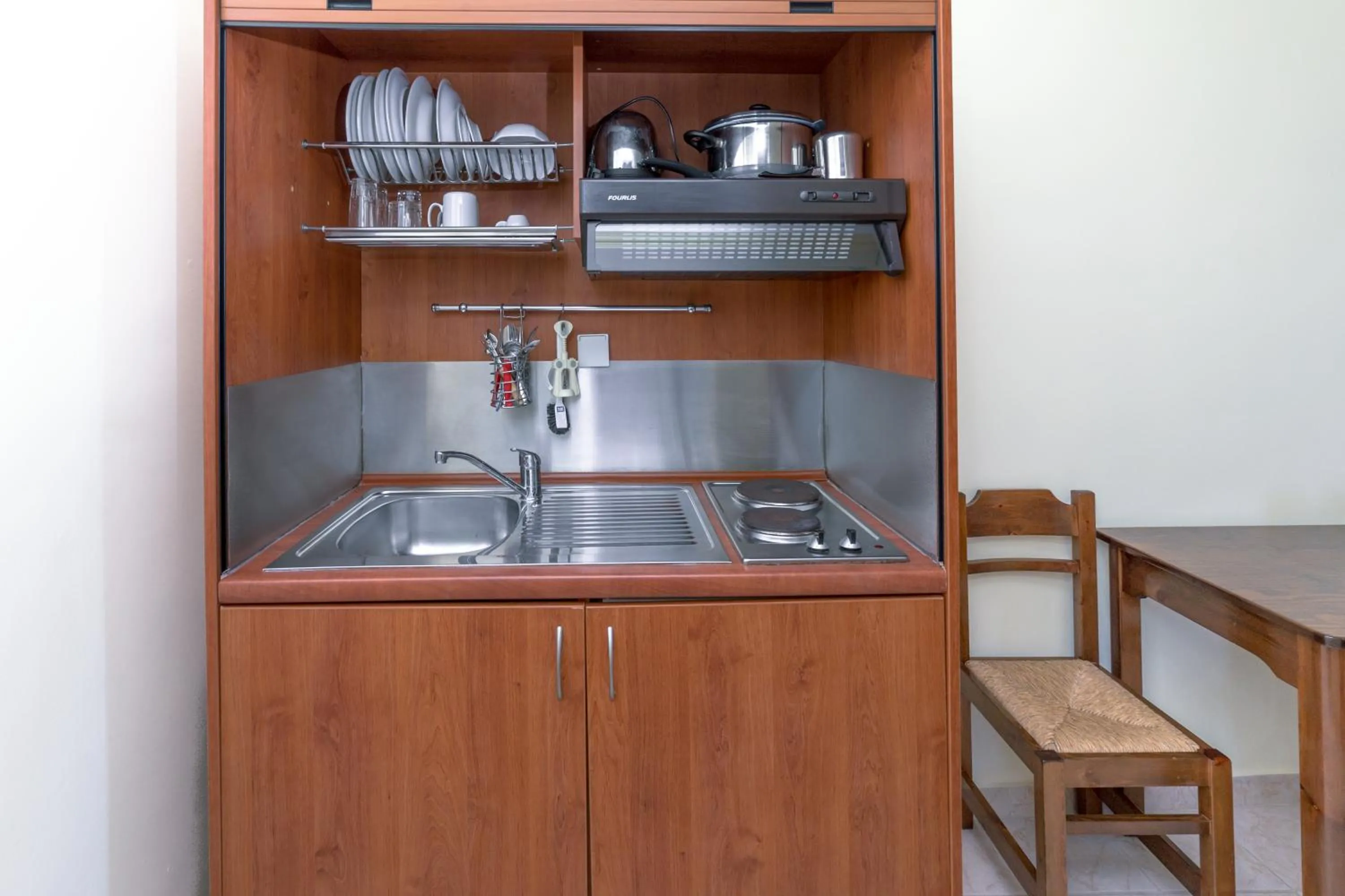 Kitchen or kitchenette in All In Krinas Apart-Hotel