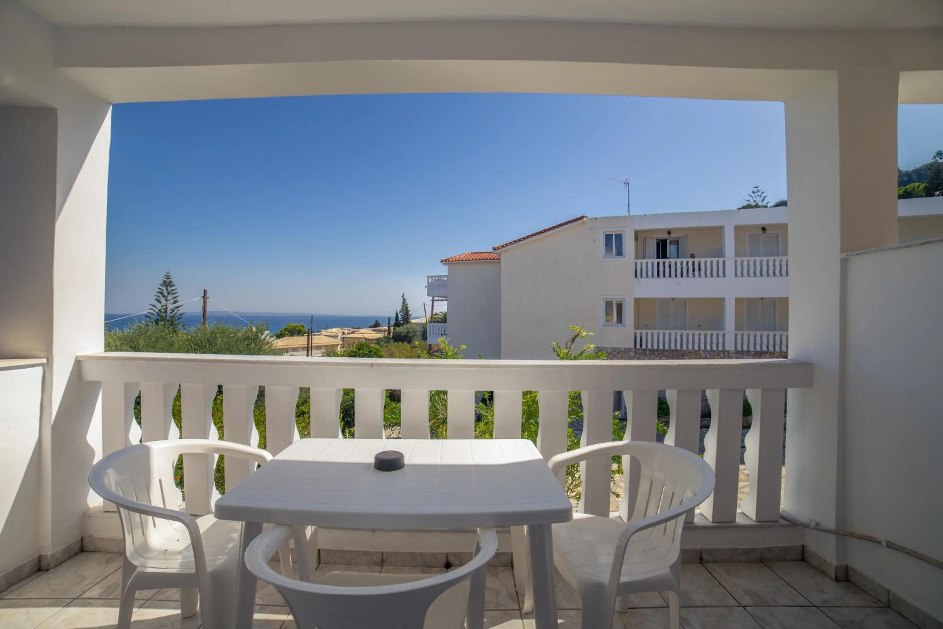 Balcony/Terrace in All In Krinas Apart-Hotel