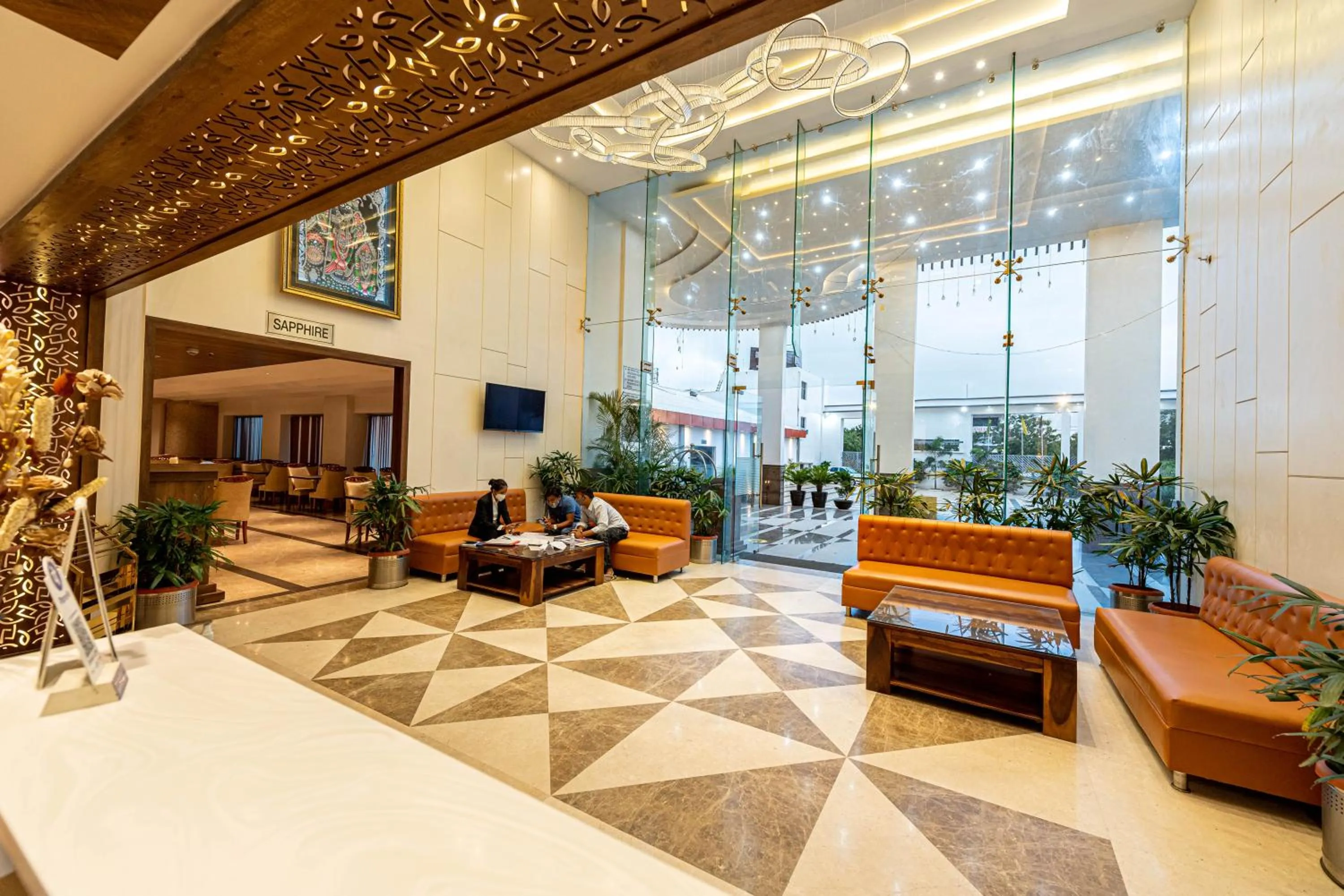 Lobby or reception in The Elite Lucknow Convention Hotel