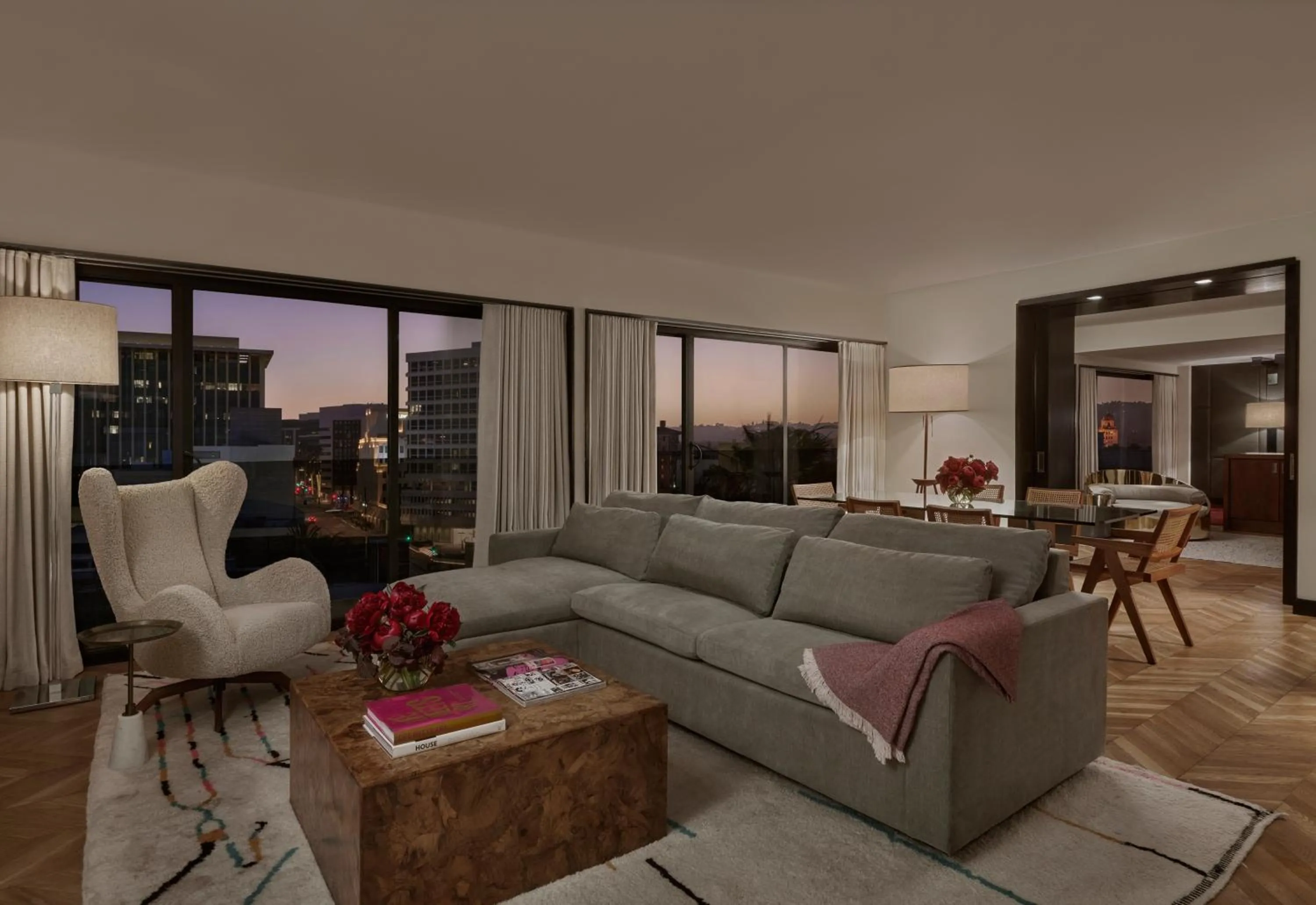 Living room in SIXTY Beverly Hills