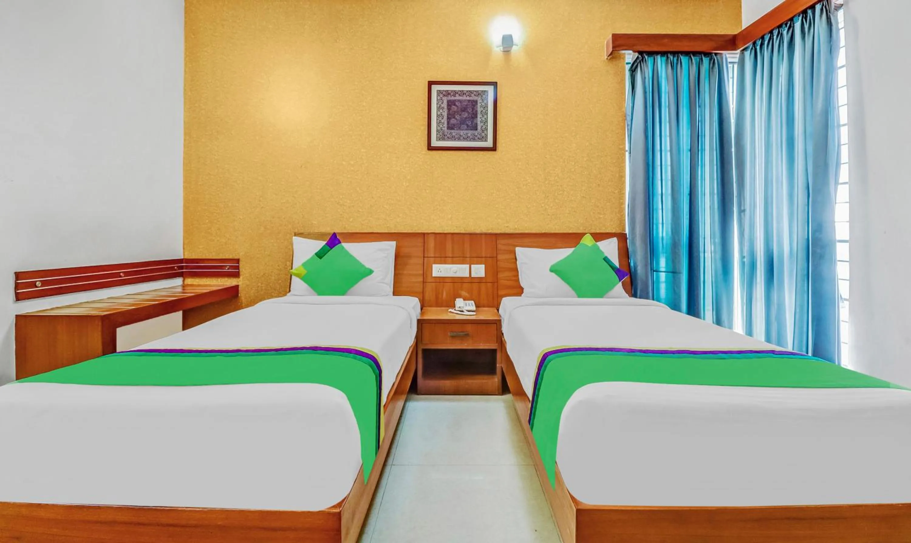 Bedroom, Bed in Treebo The Grand Skyla Marathahalli