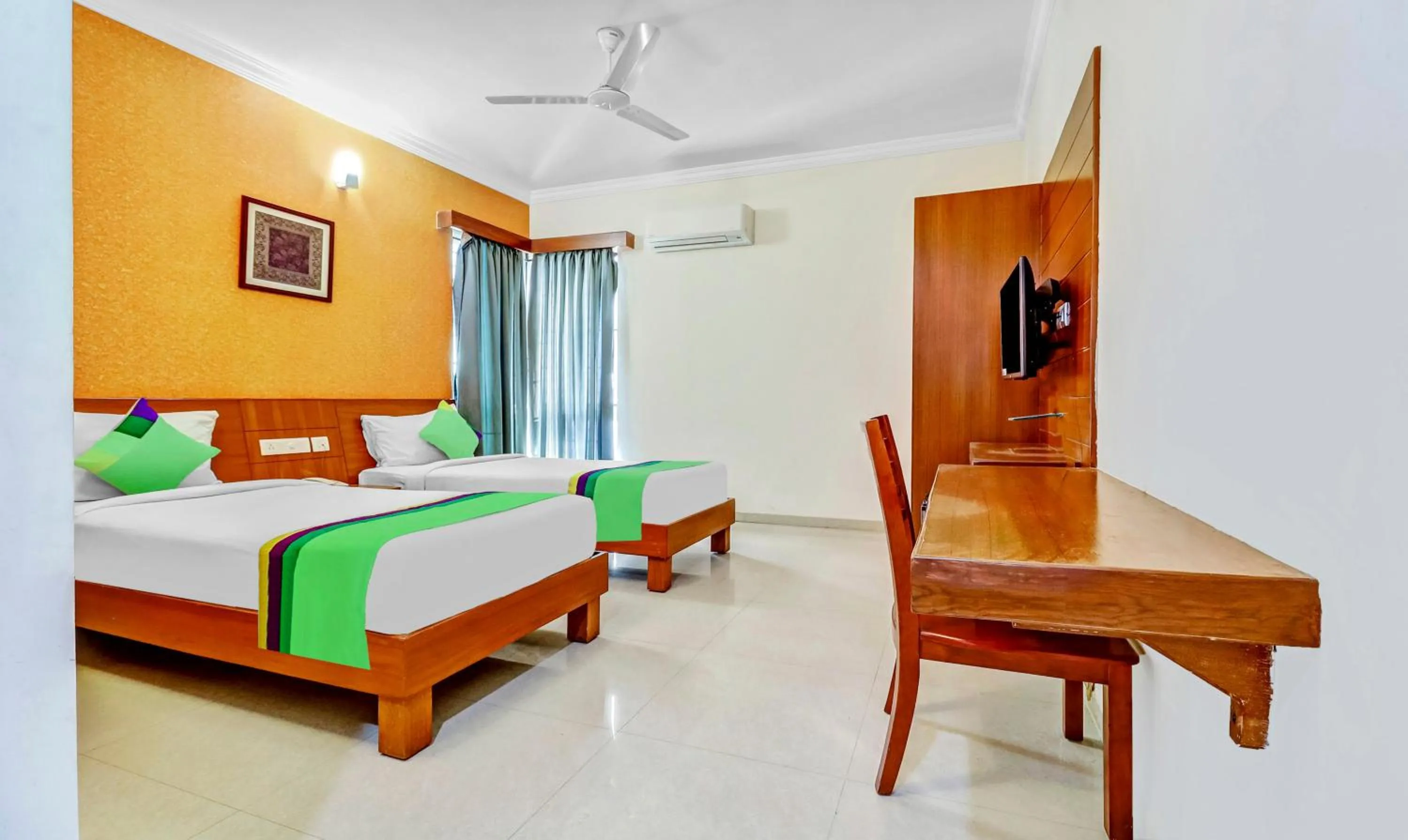 Bedroom, Bed in Treebo The Grand Skyla Marathahalli