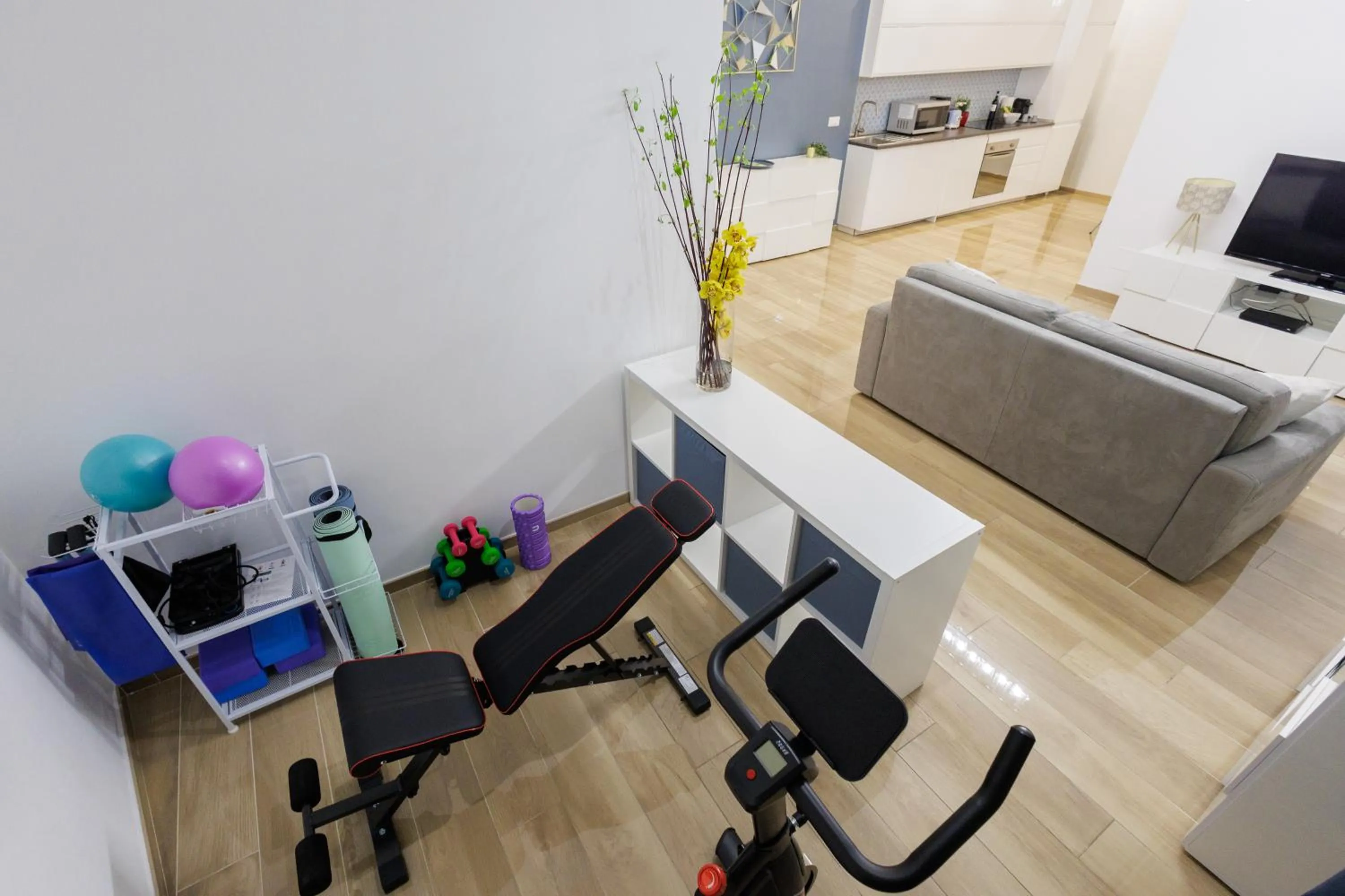 Fitness centre/facilities in Genoa Lux Apartments with parking