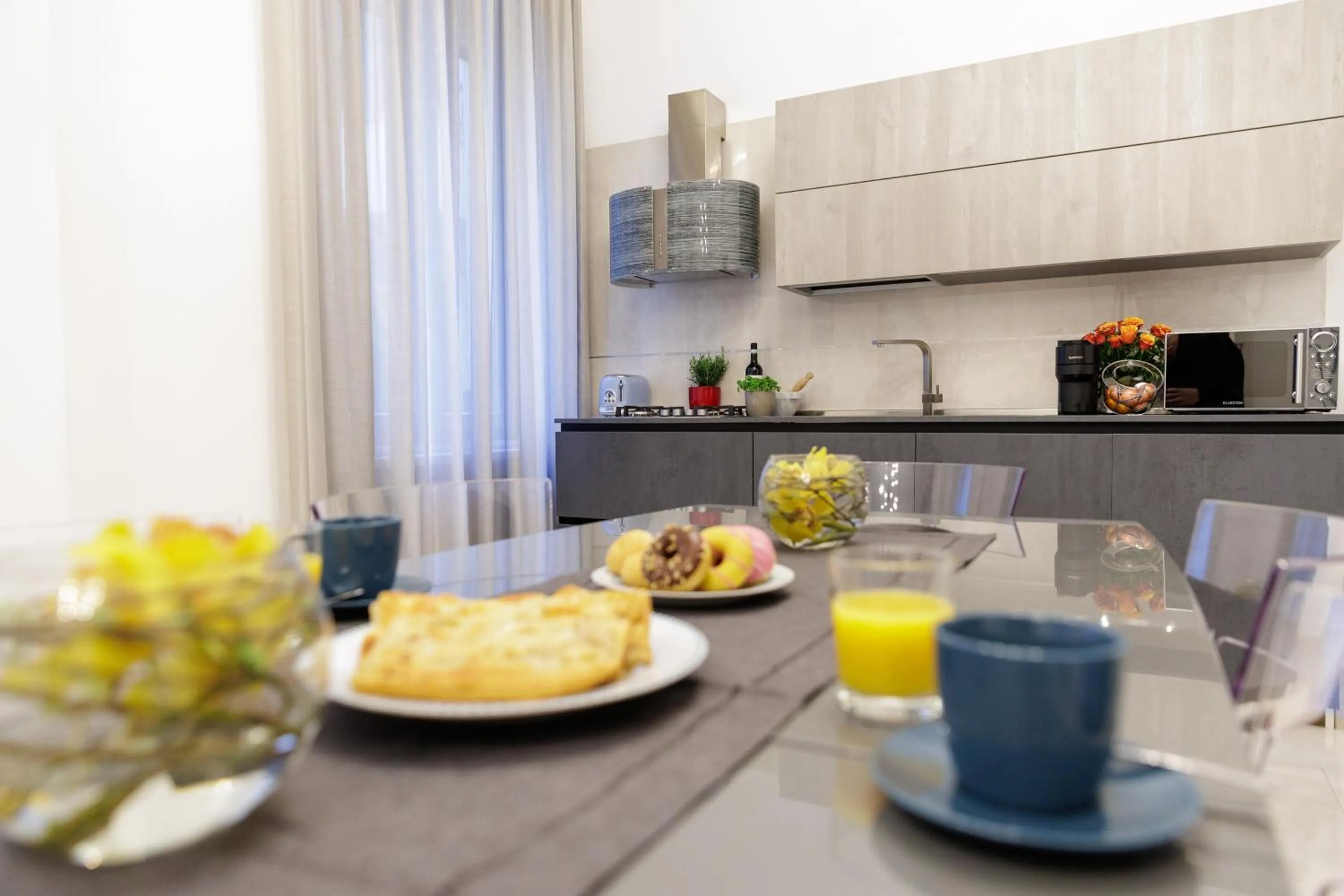 Living room in Genoa Lux Apartments with parking