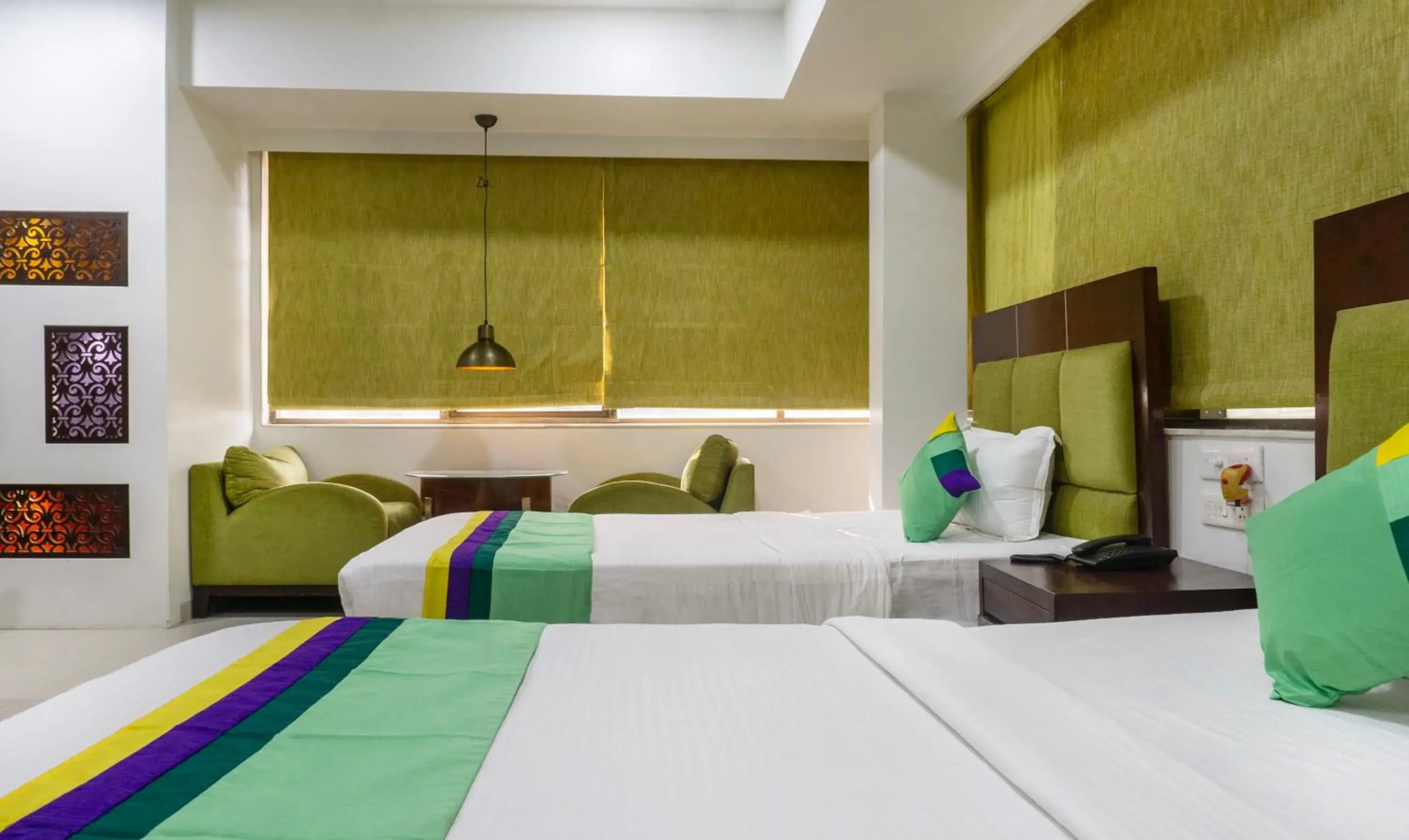 Bedroom, Bed in Treebo Bhairavee, Baner Bedroom, Bed in Treebo Bhairavee, Baner