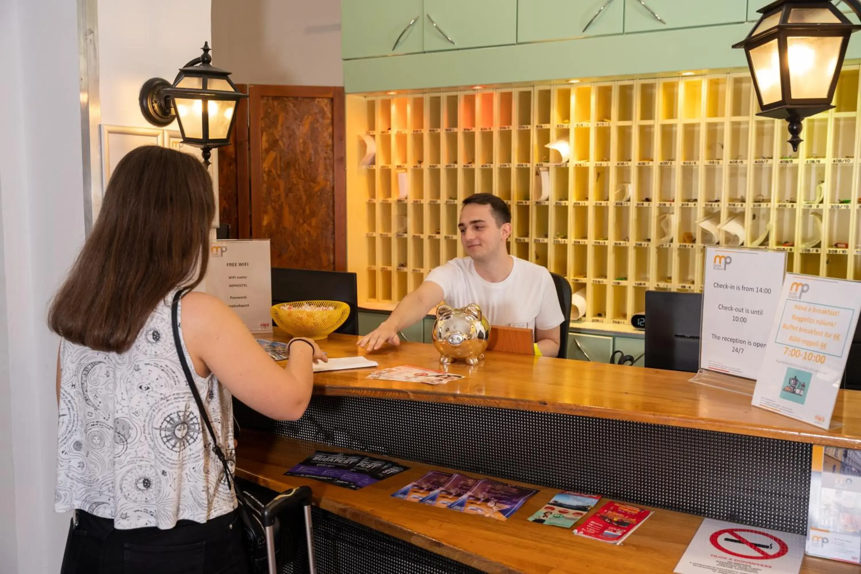 Lobby or reception in MP Hostel Budapest Lobby or reception in MP Hostel Budapest