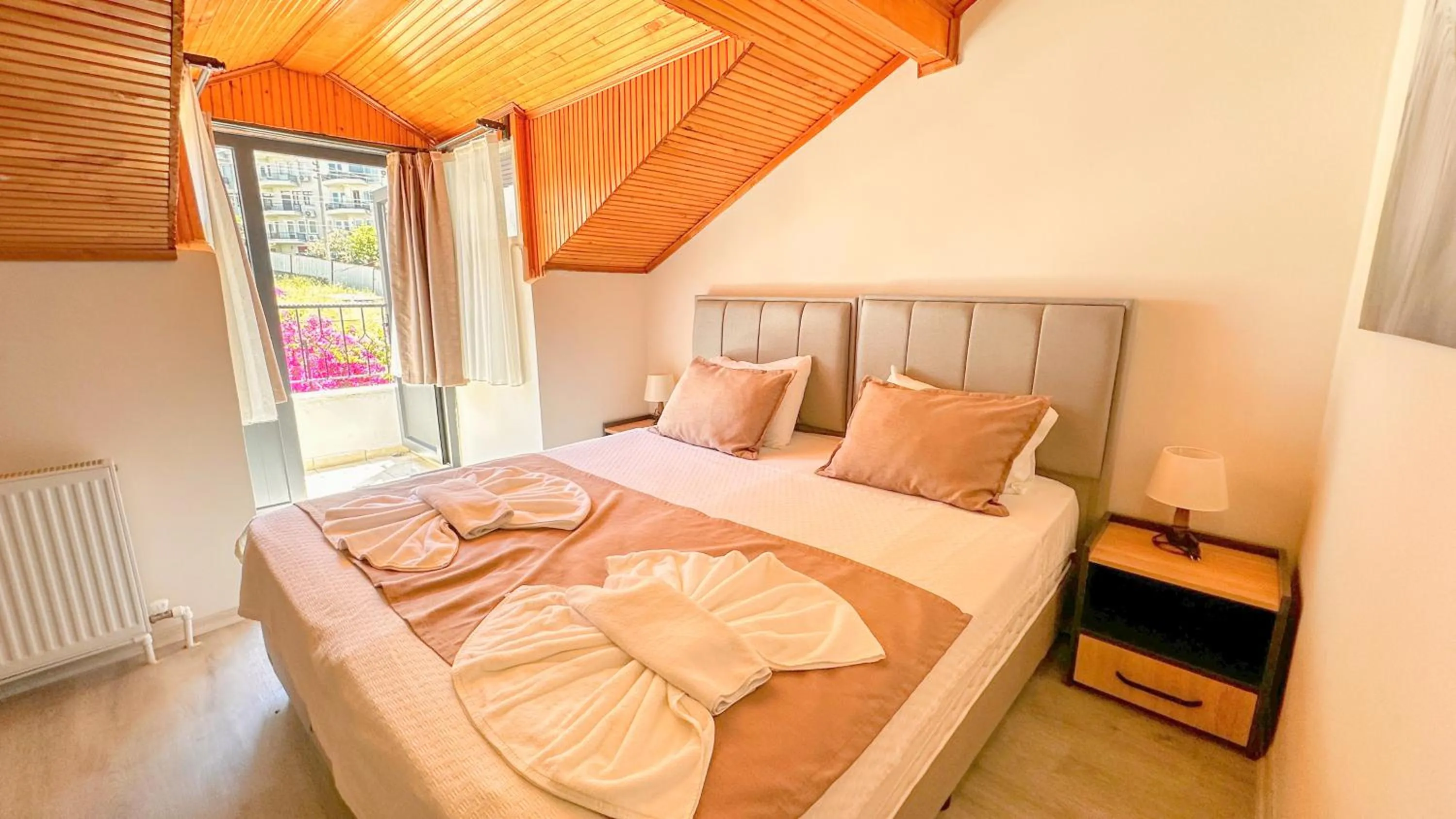 Bed in Mykonut Boutique Suites