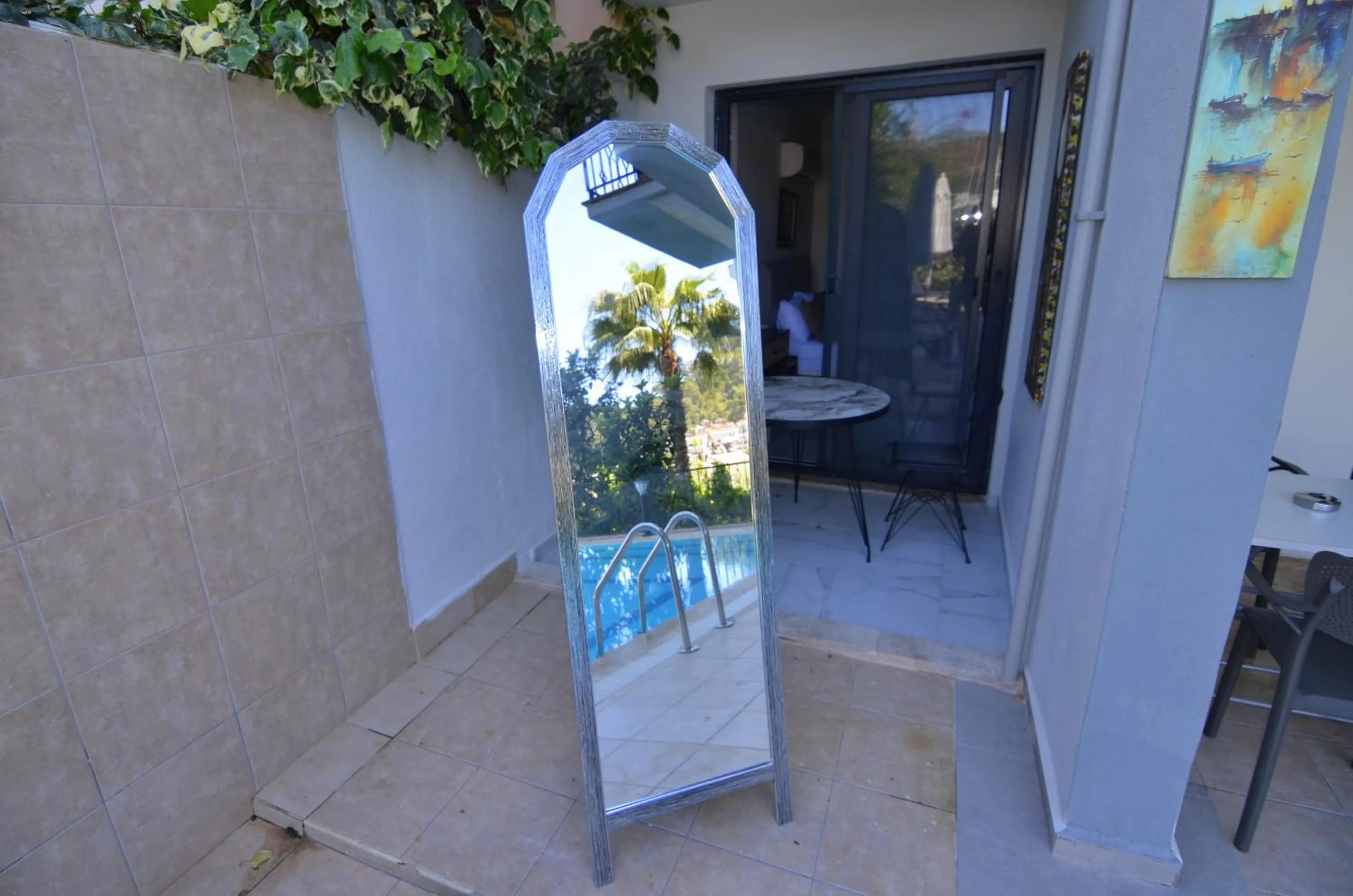 Pool view in Mykonut Boutique Suites