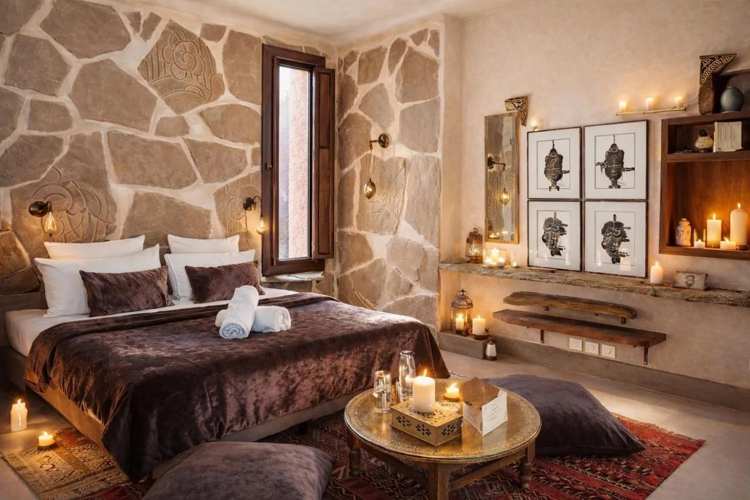 Bed in Jnan Lotf Marrakech - Le Jardin de la Bienveillance