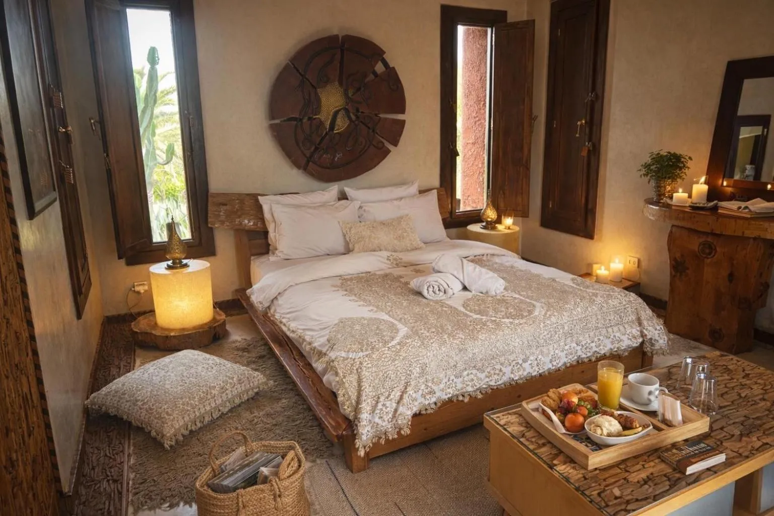 Bed in Jnan Lotf Marrakech - Le Jardin de la Bienveillance