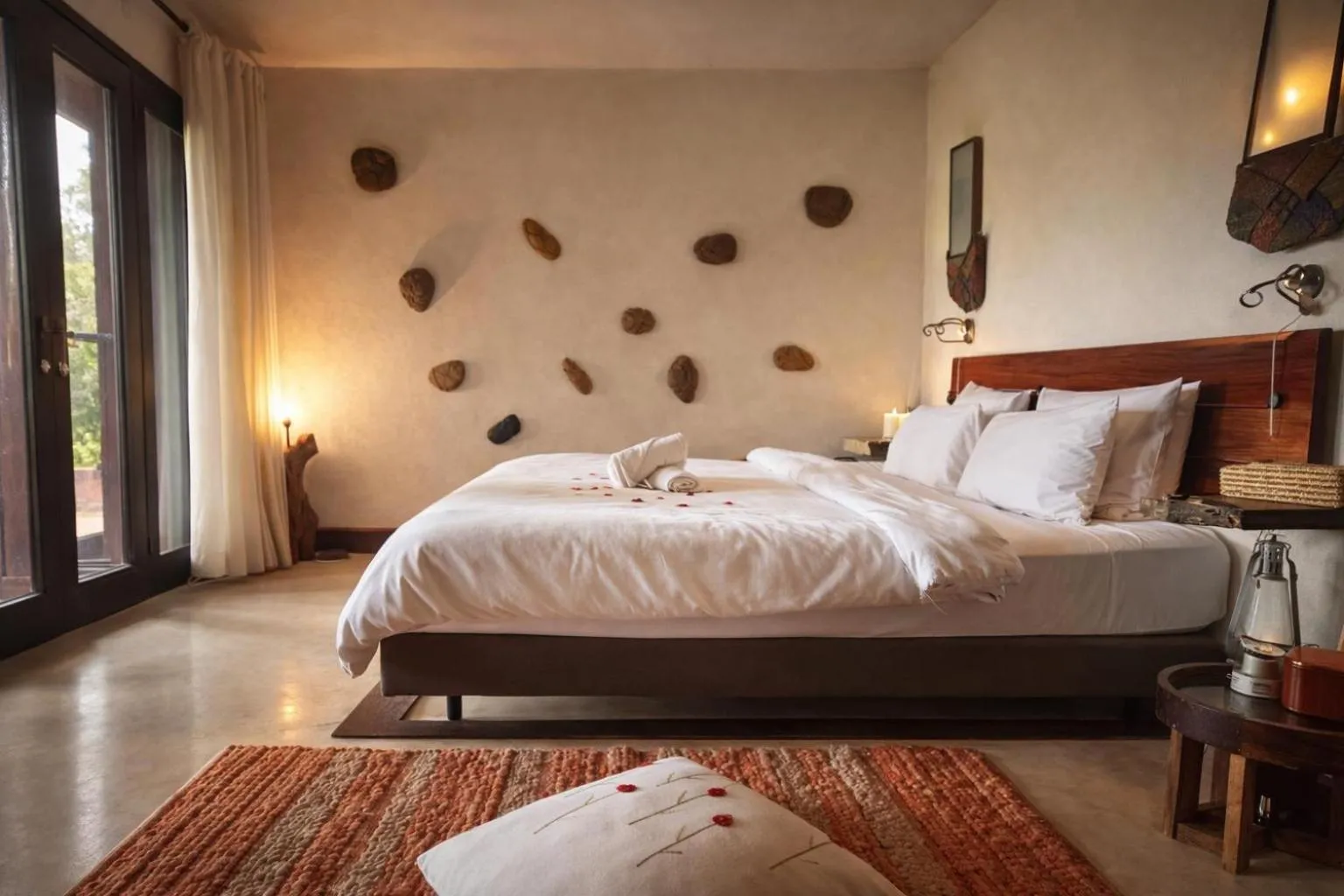 Bed in Jnan Lotf Marrakech - Le Jardin de la Bienveillance