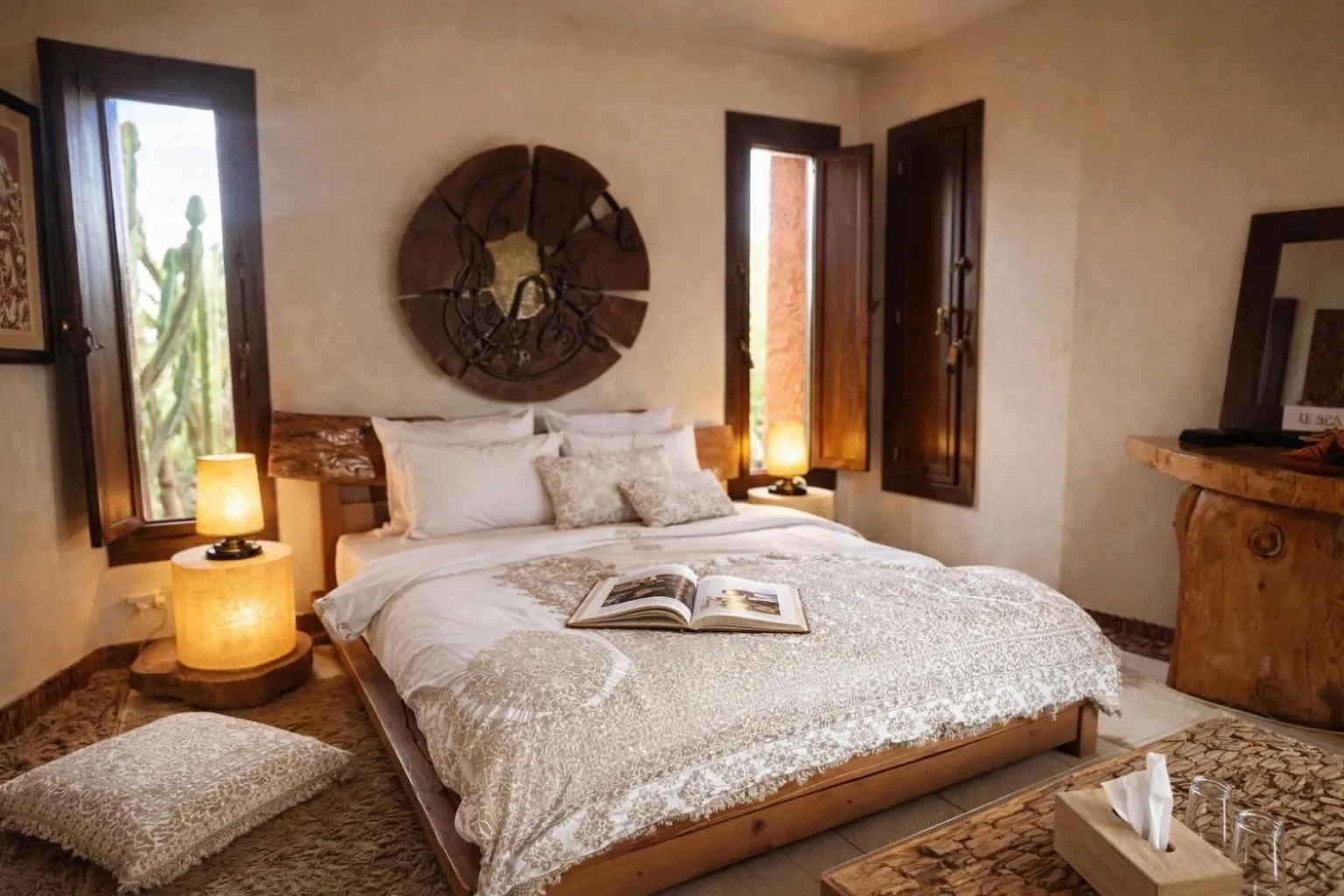 Bed in Jnan Lotf Marrakech - Le Jardin de la Bienveillance