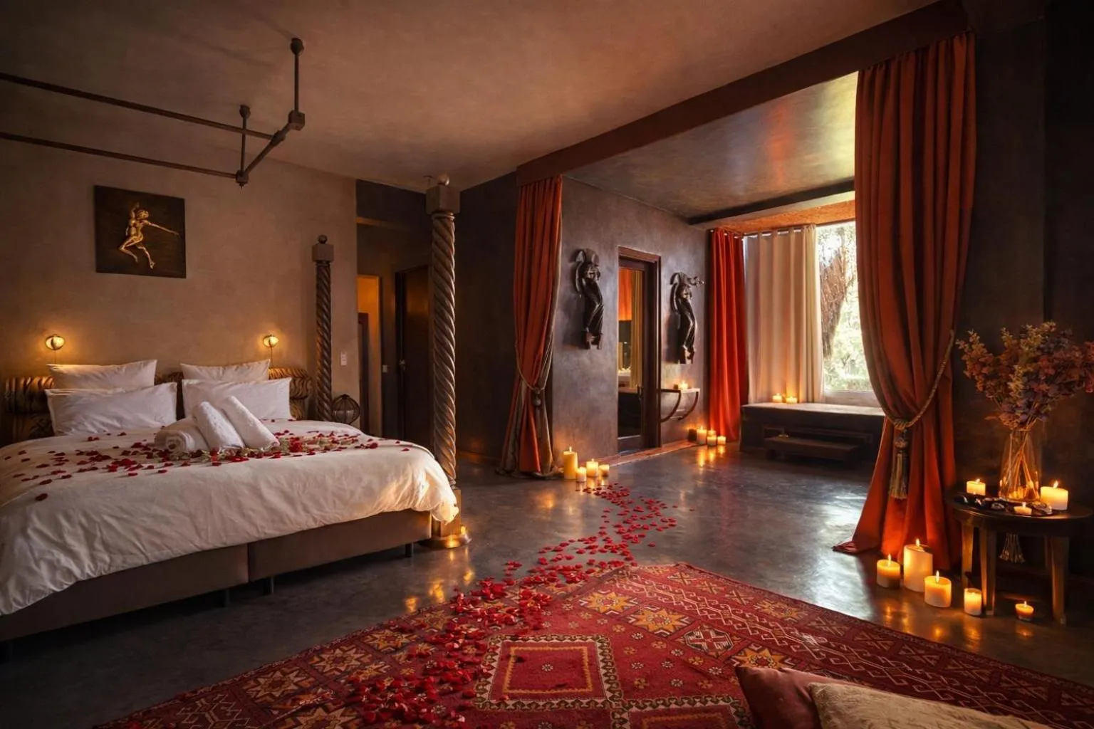 Bed in Jnan Lotf Marrakech - Le Jardin de la Bienveillance