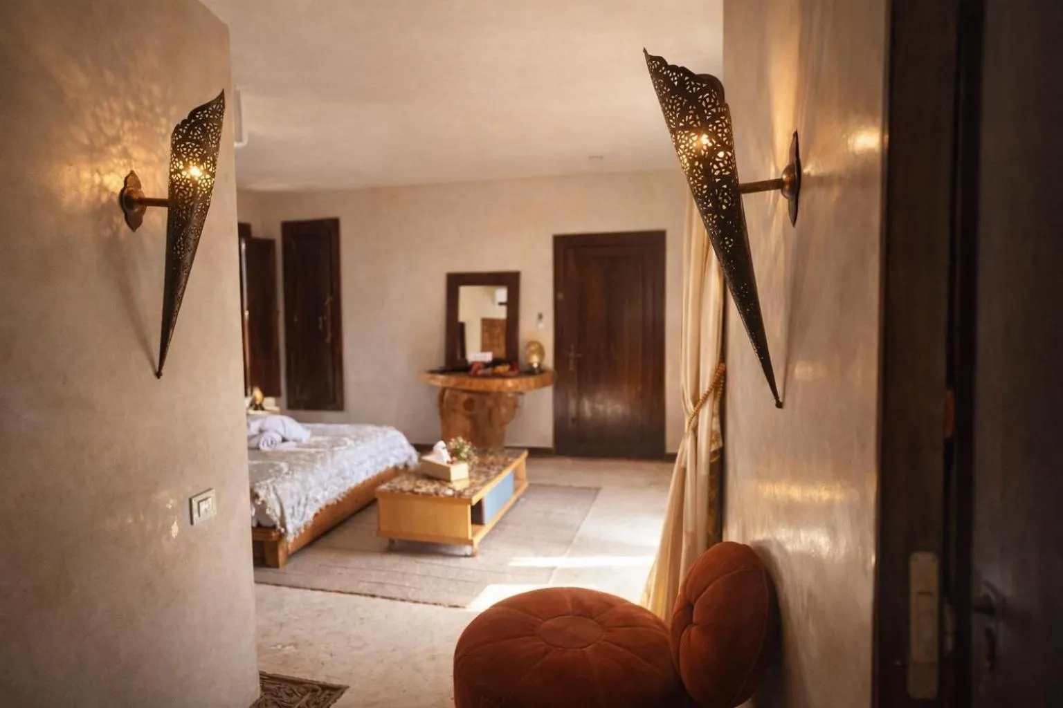 Bed in Jnan Lotf Marrakech - Le Jardin de la Bienveillance