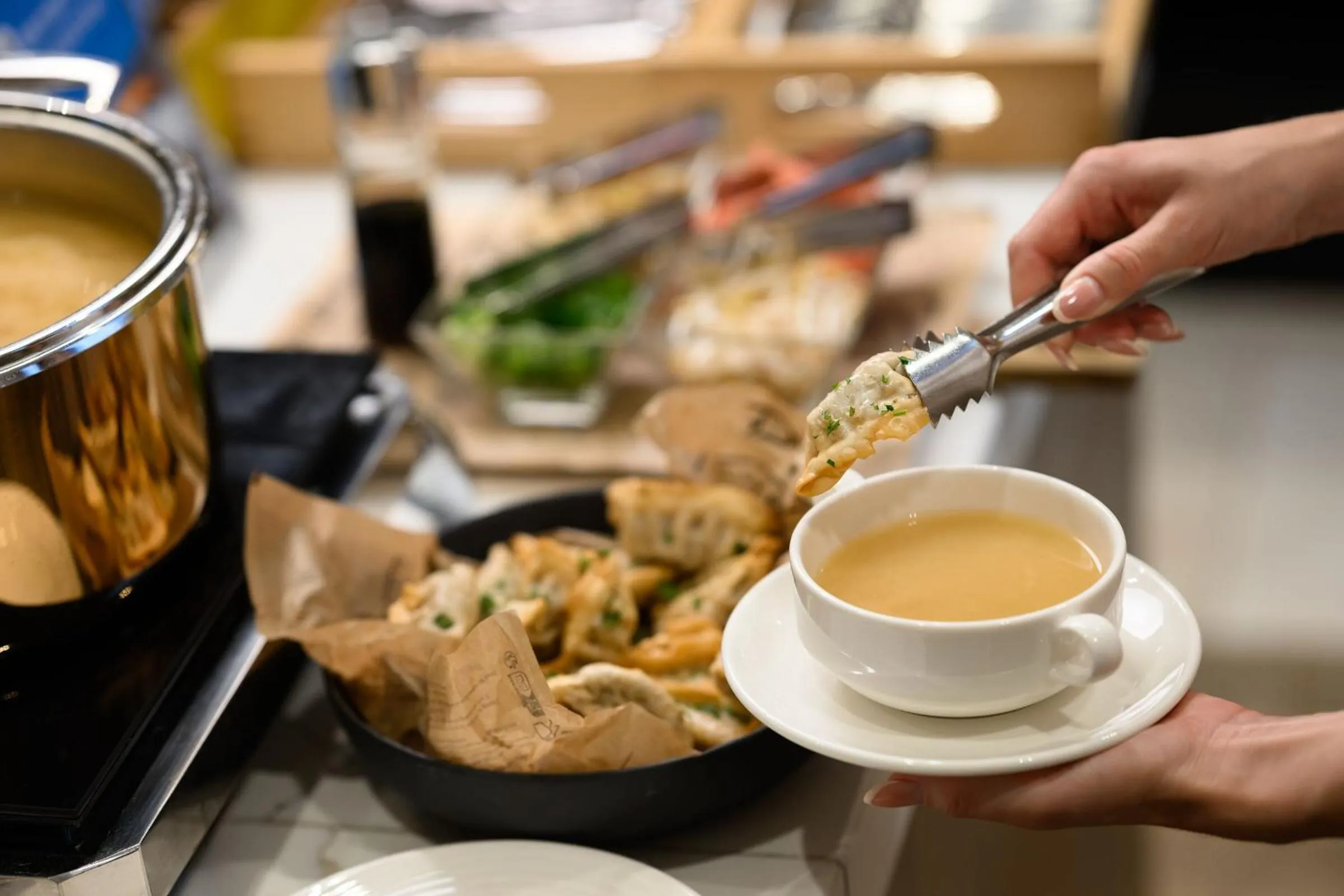 Asian breakfast in Danubius Hotel Astoria City Center