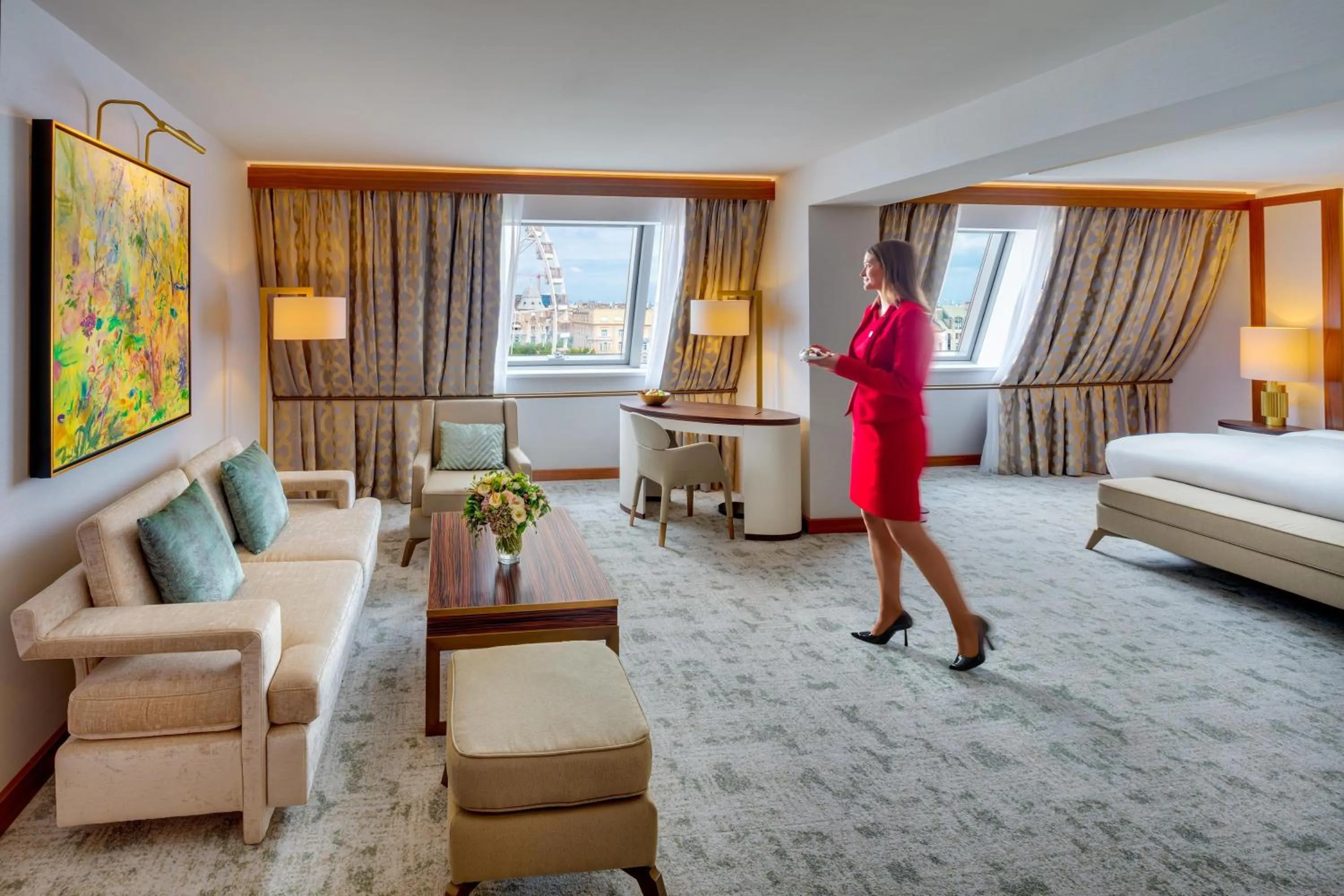 Photo of the whole room, Bed in Kempinski Hotel Corvinus Budapest