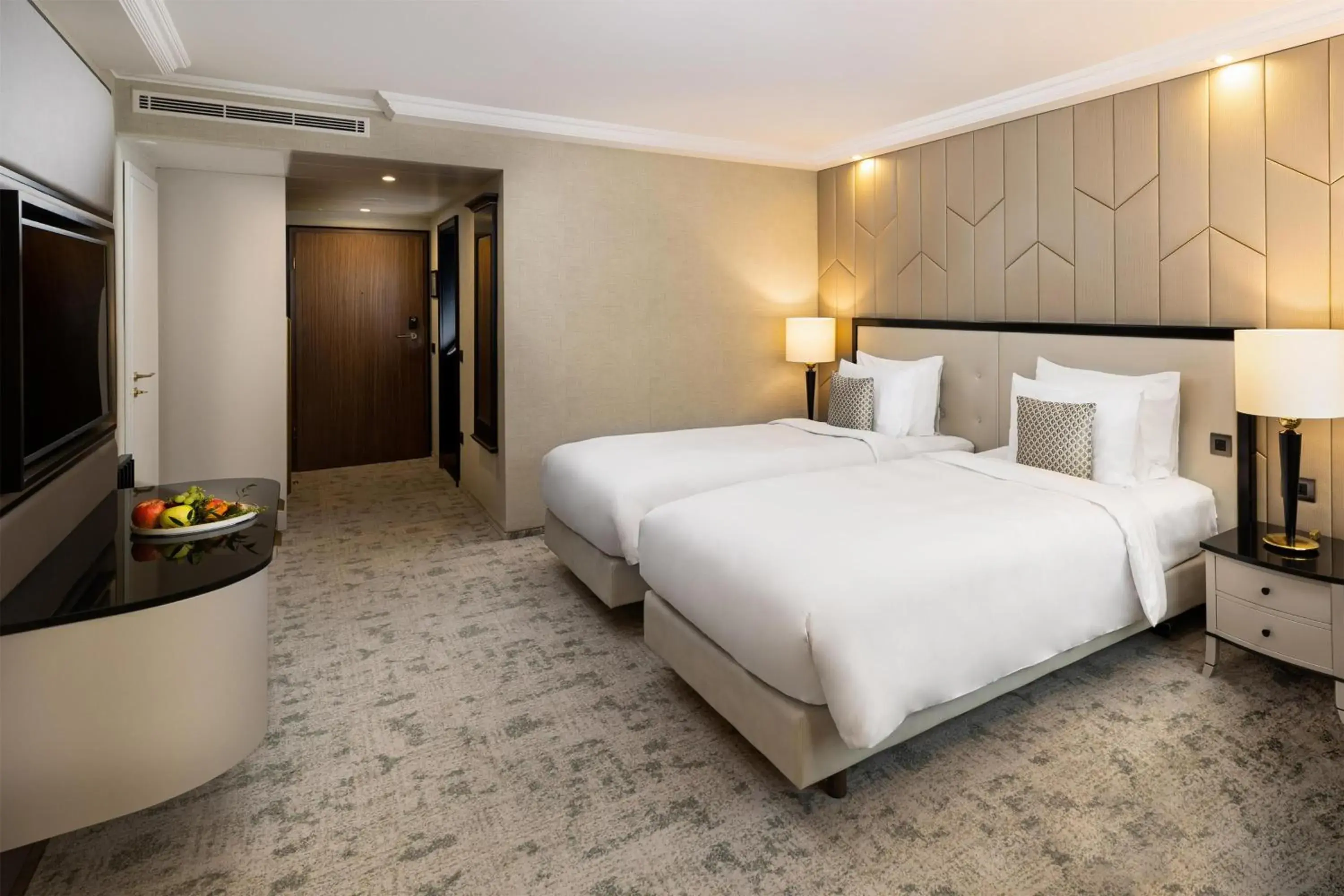 Bedroom, Bed in Kempinski Hotel Corvinus Budapest Bedroom, Bed in Kempinski Hotel Corvinus Budapest