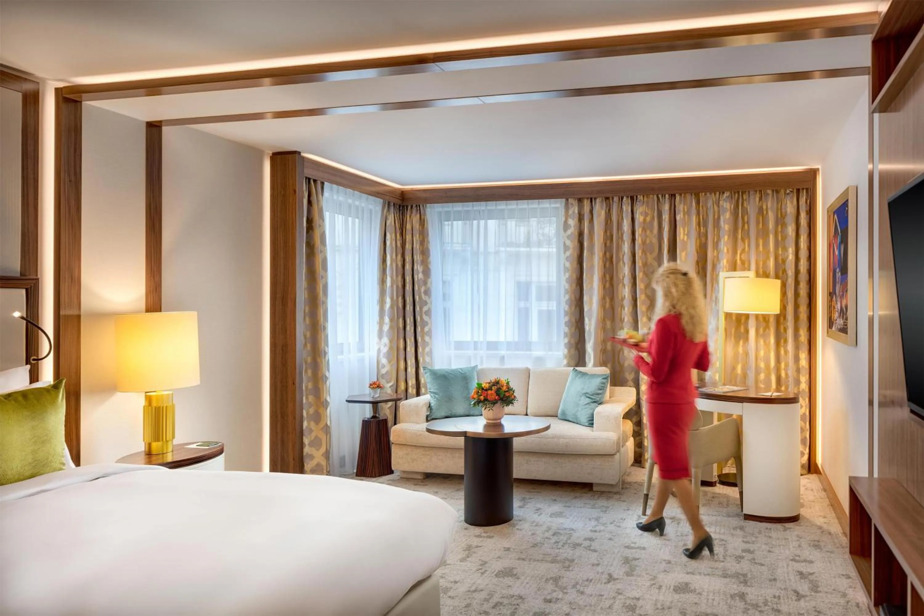 Bedroom, Bed in Kempinski Hotel Corvinus Budapest