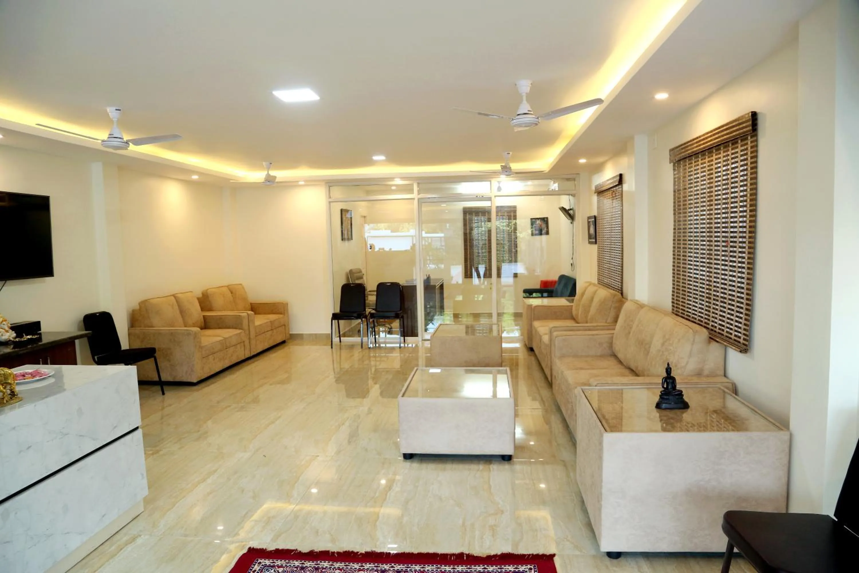 Seating area in THAAI RESIDENCY