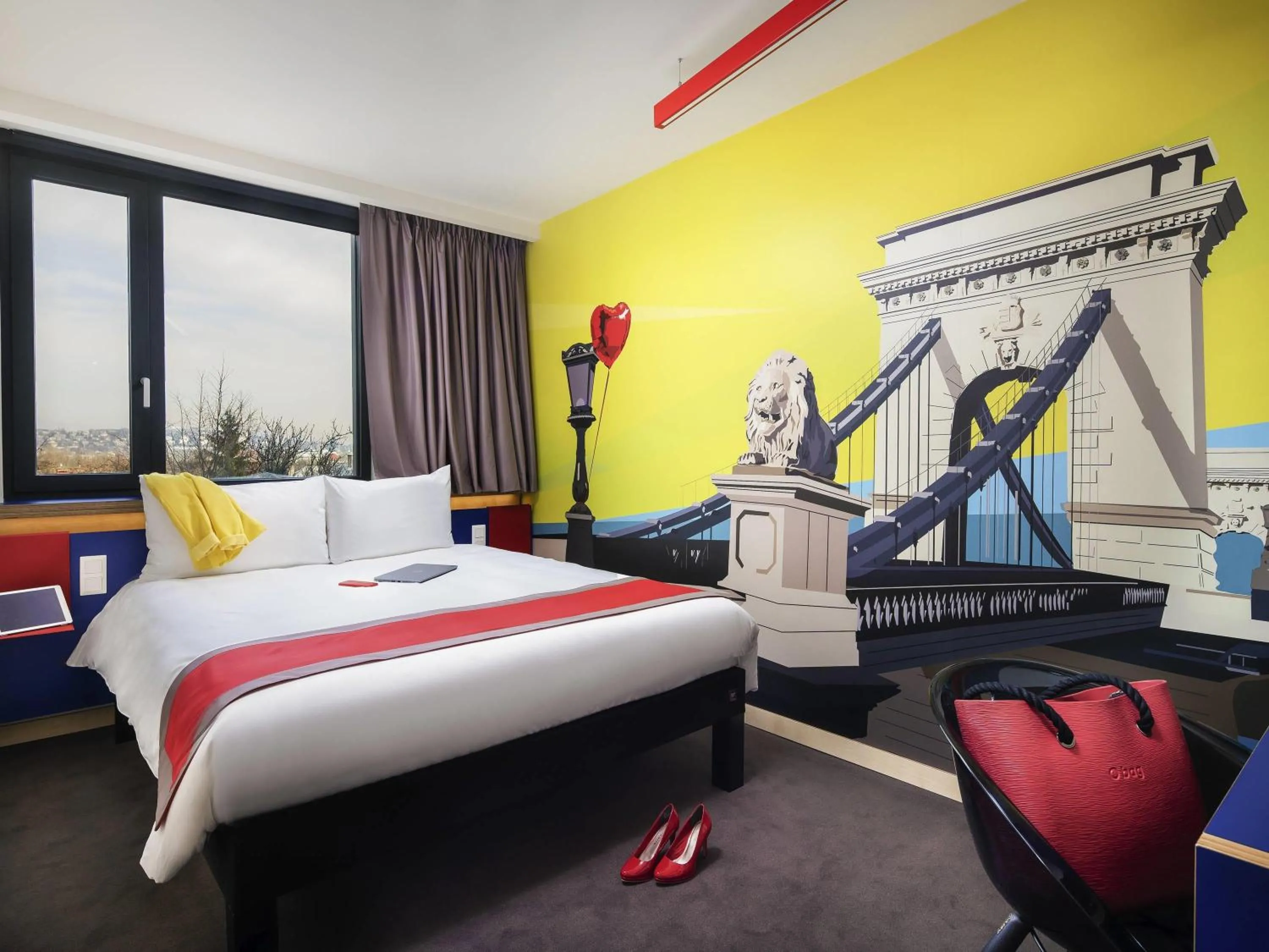 Bedroom, Bed in ibis Styles Budapest Citywest