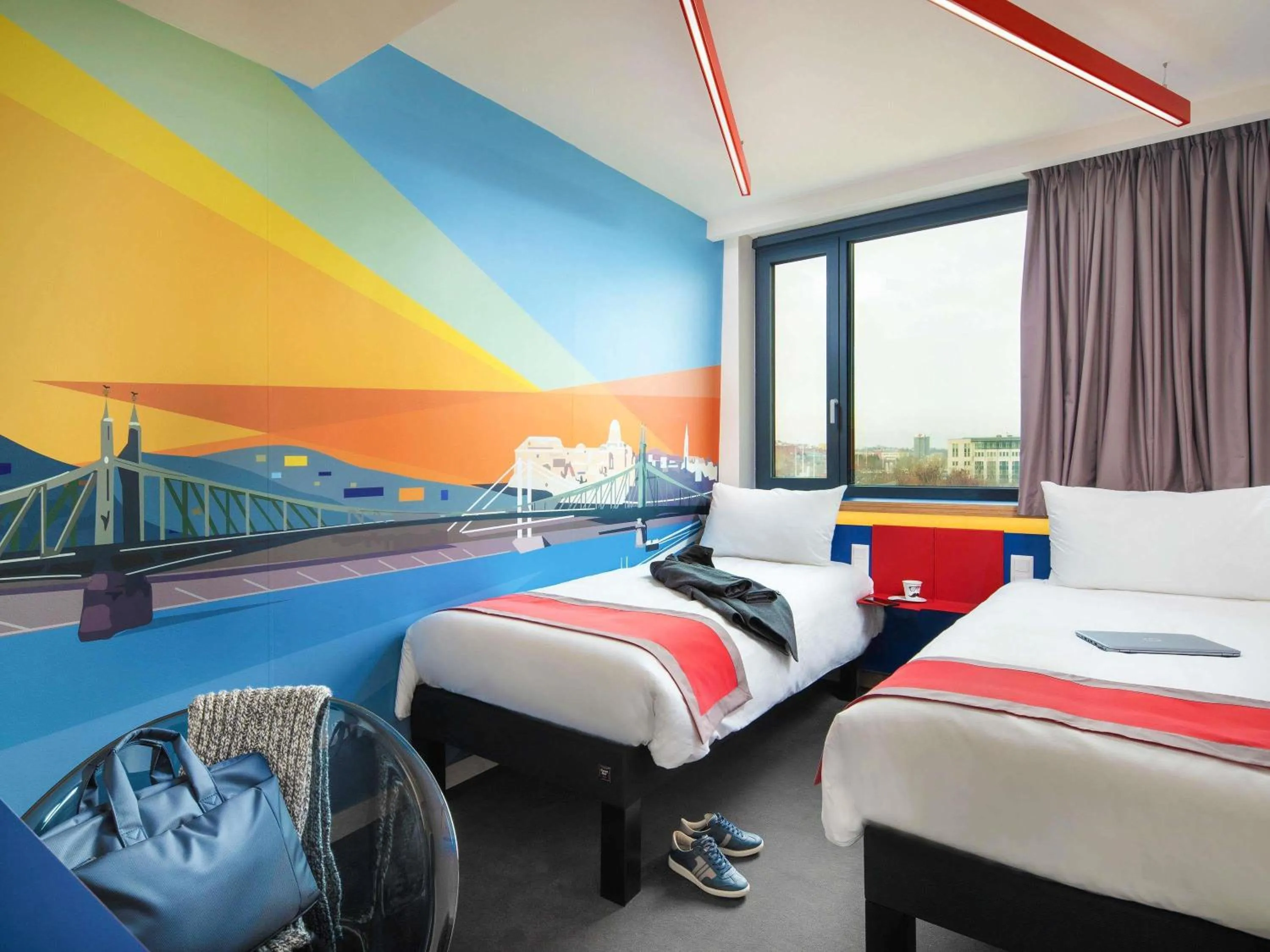 Bedroom, Bed in ibis Styles Budapest Citywest