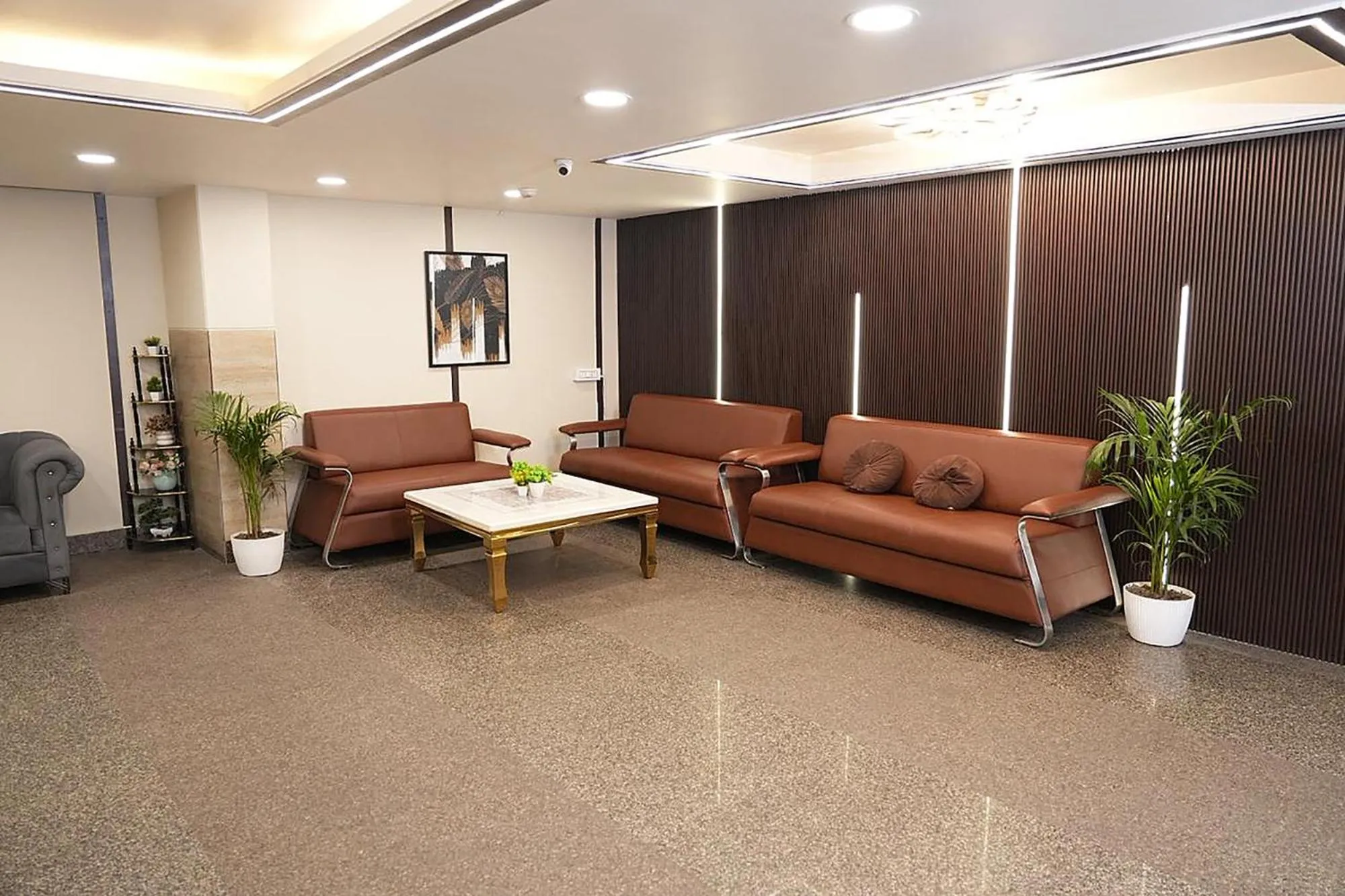 Seating area in FabHotel Kirti Nagar